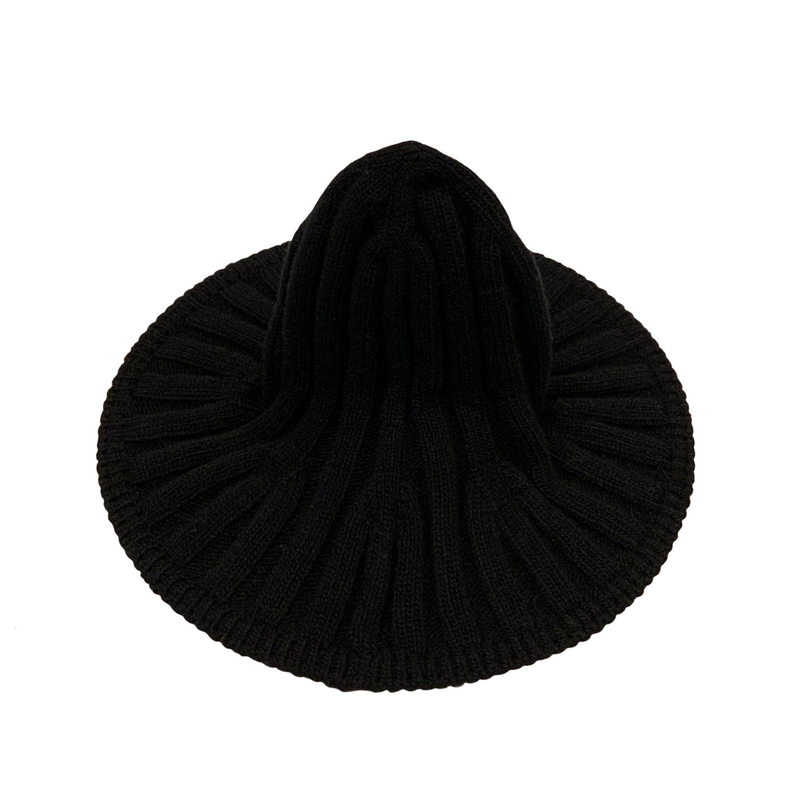 Black Christian Dior Pre-Fall 2019 Arty Heather Knit Tulip Hat