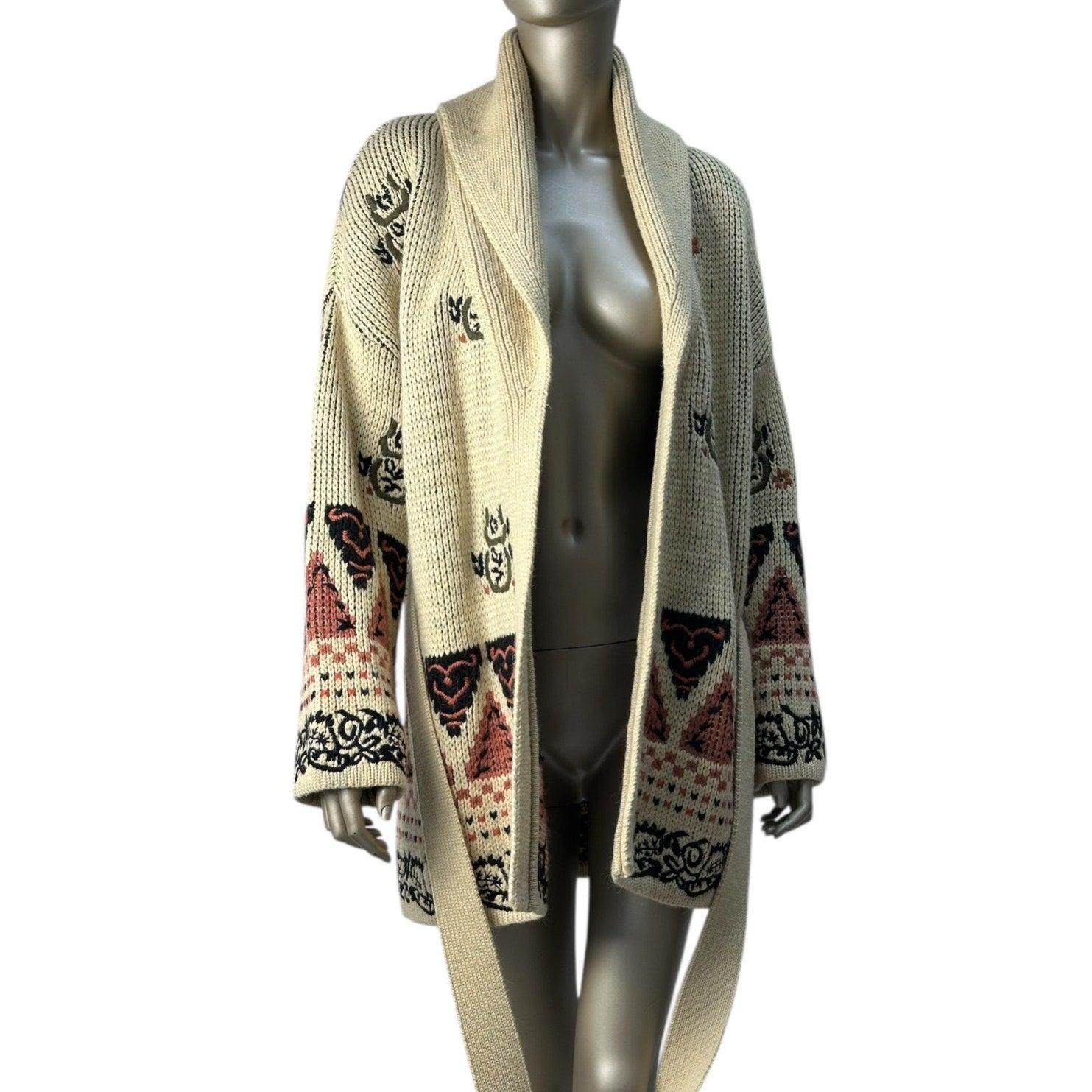 Gris Christian Dior Pre Fall 2019 Cardigan en maille crème Taille S en vente