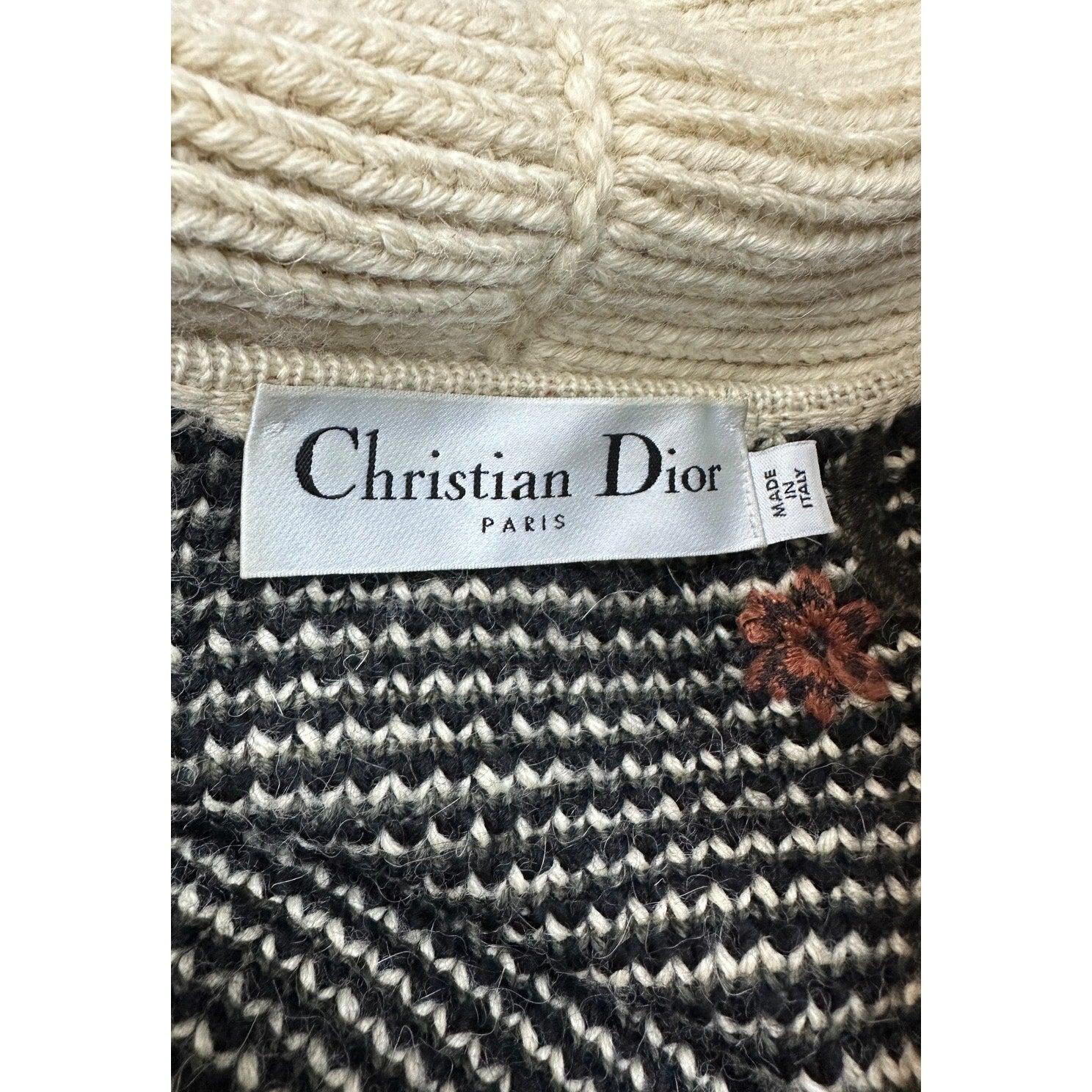 Christian Dior Pre Fall 2019 Cardigan en maille crème Taille S Excellent état - En vente à Krakow, PL