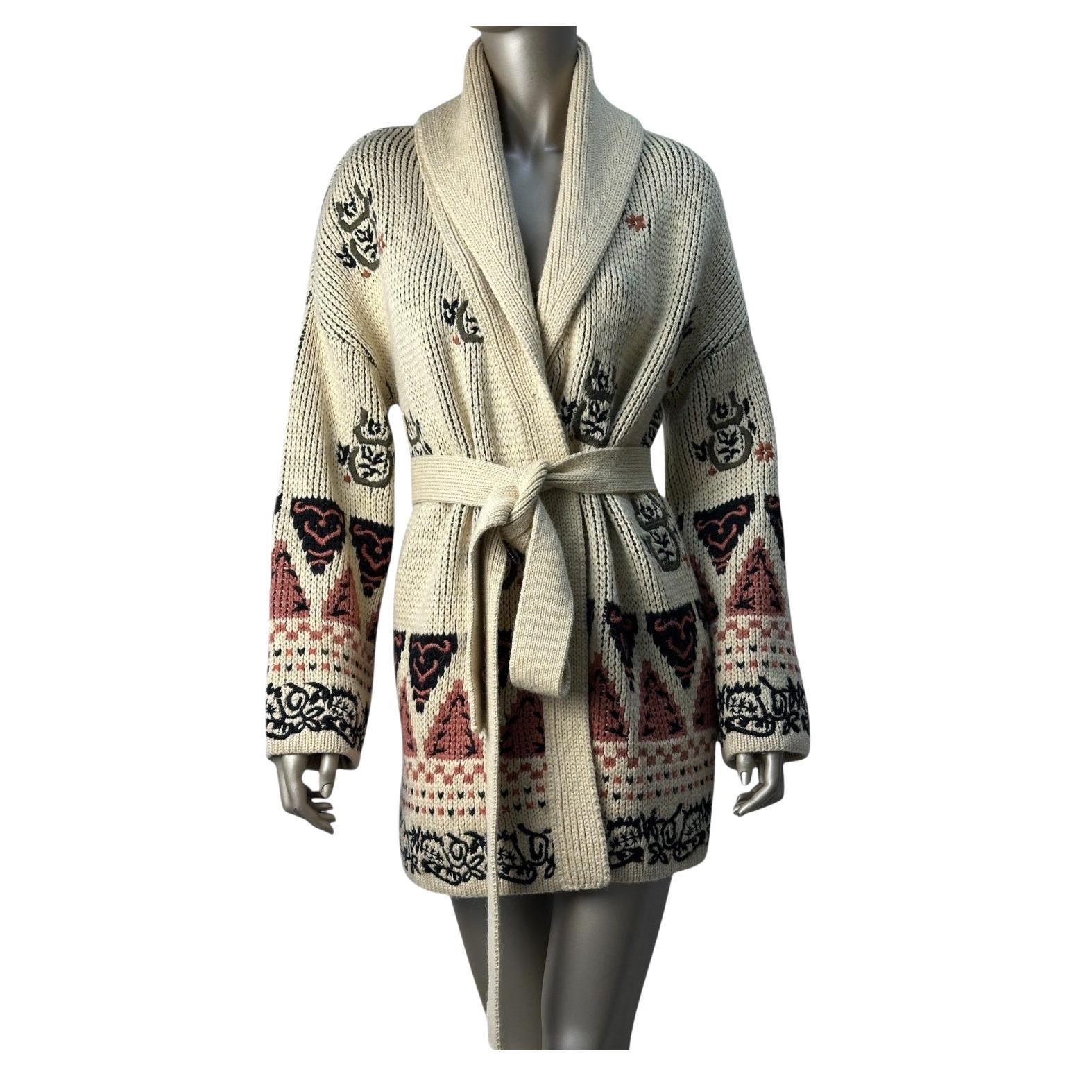 Christian Dior Pre Fall 2019 Cardigan en maille crème Taille S en vente