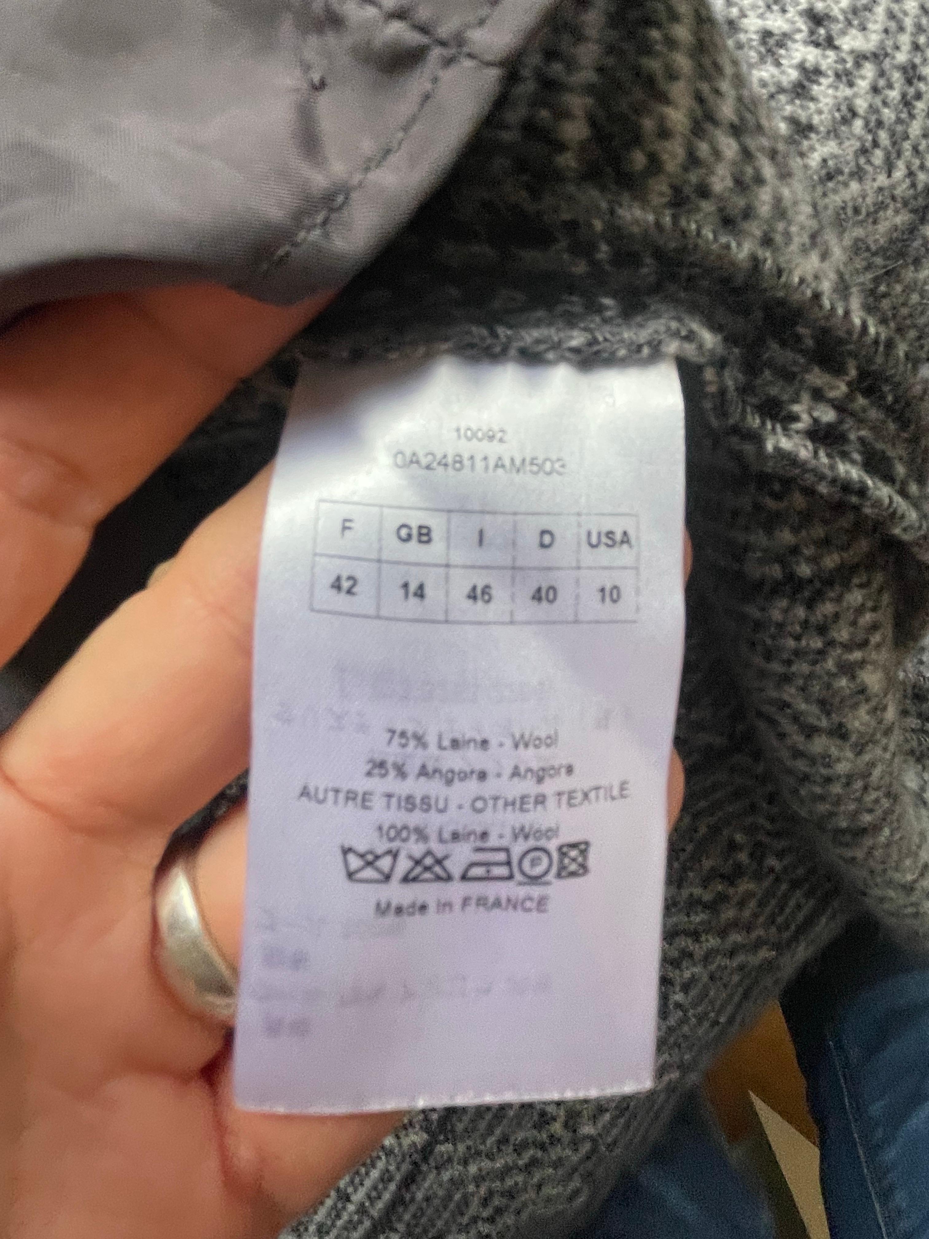 CHRISTIAN DIOR. Prince of Wales coat en Excelente estado para la venta en CACHAN, FR