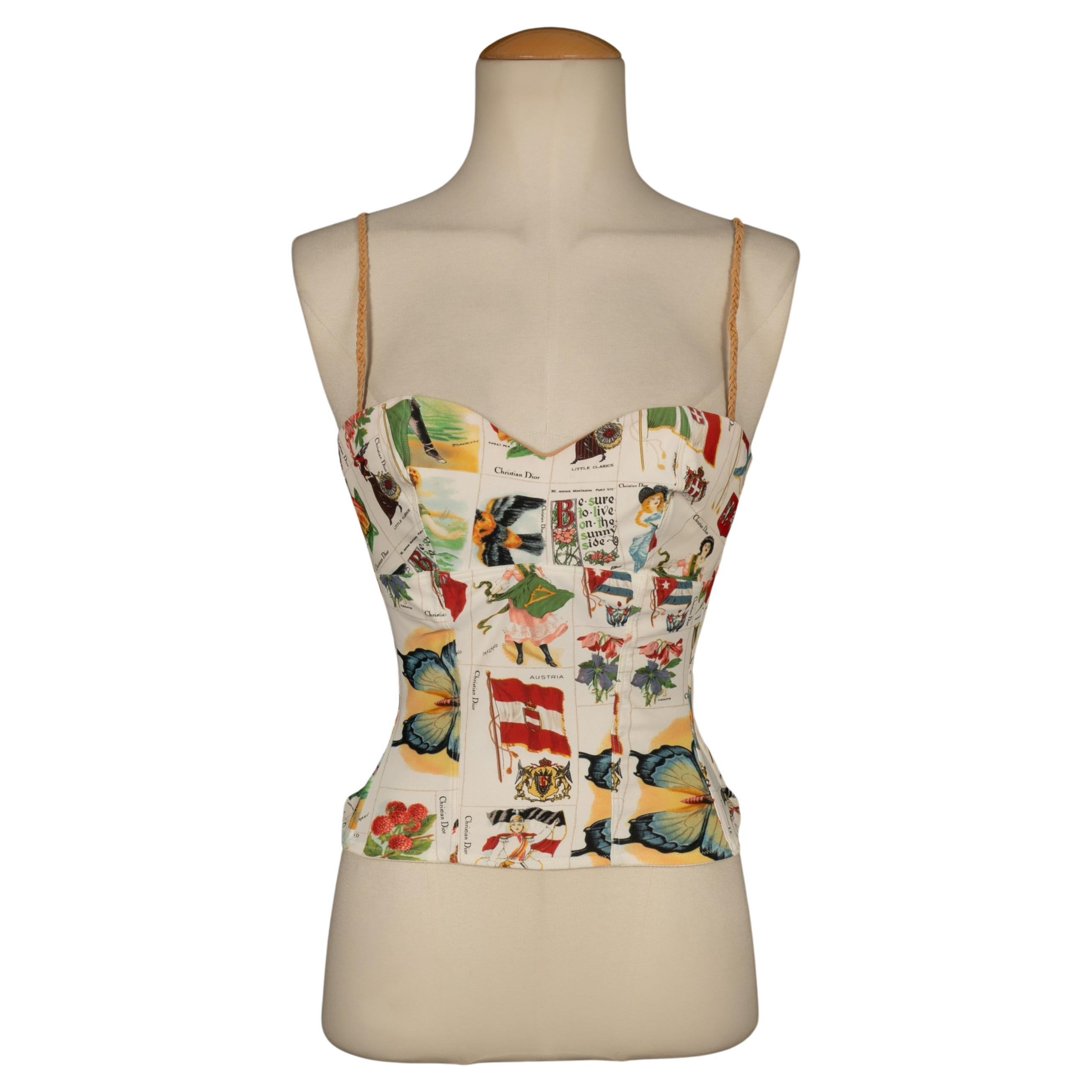 Christian Dior Printed Bustier Top Summer, 2002