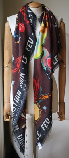 Christian Dior Printed Cashmere-Blend Scarf