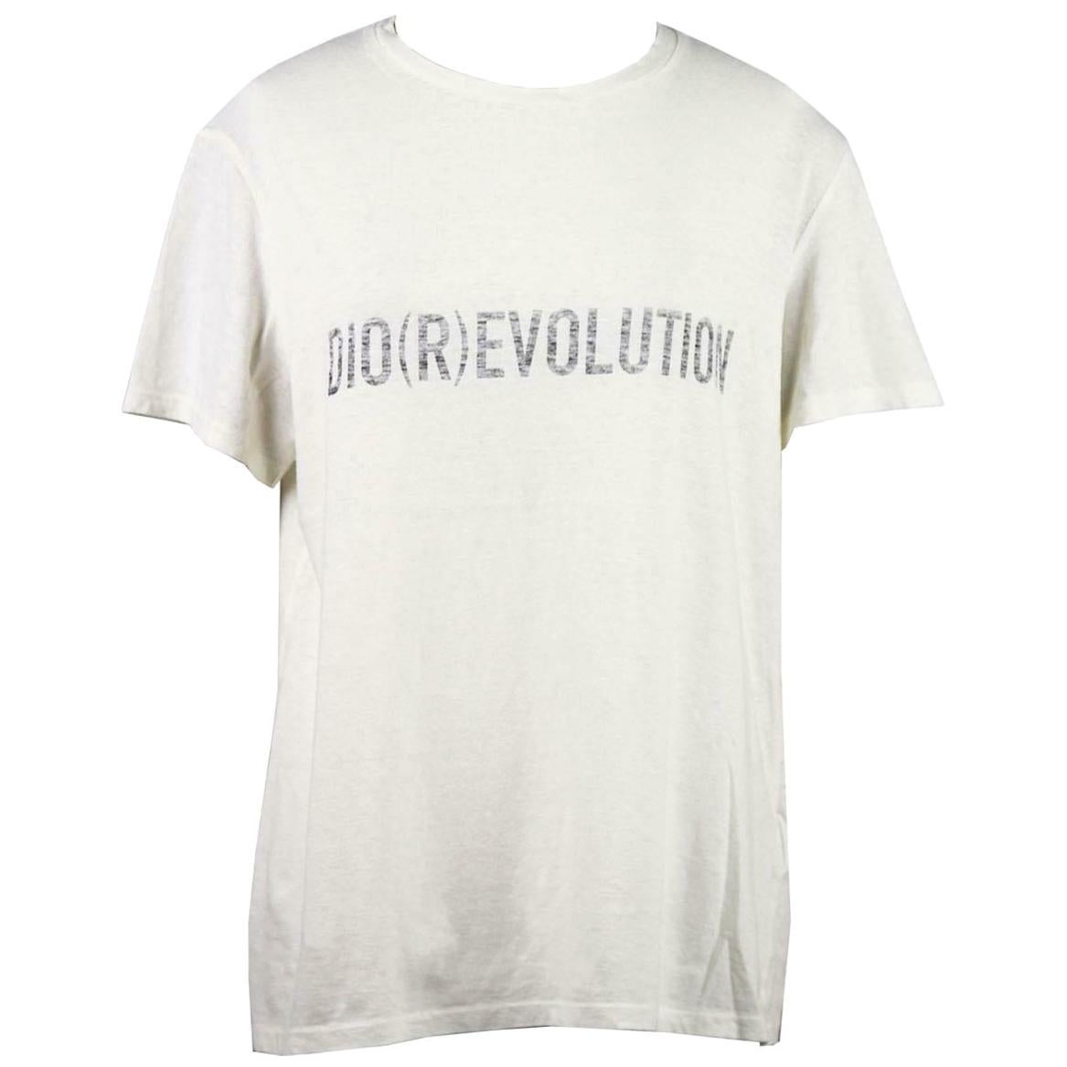 Christian Dior Printed Cotton & Linen Blend T-Shirt