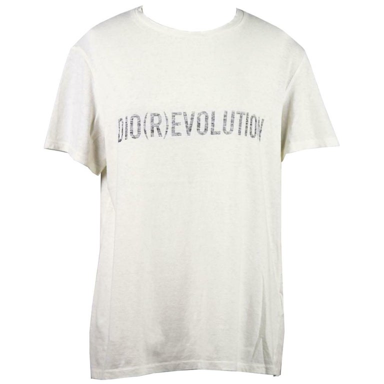 Christian Dior Printed Cotton and Linen Blend T-Shirt at 1stDibs
