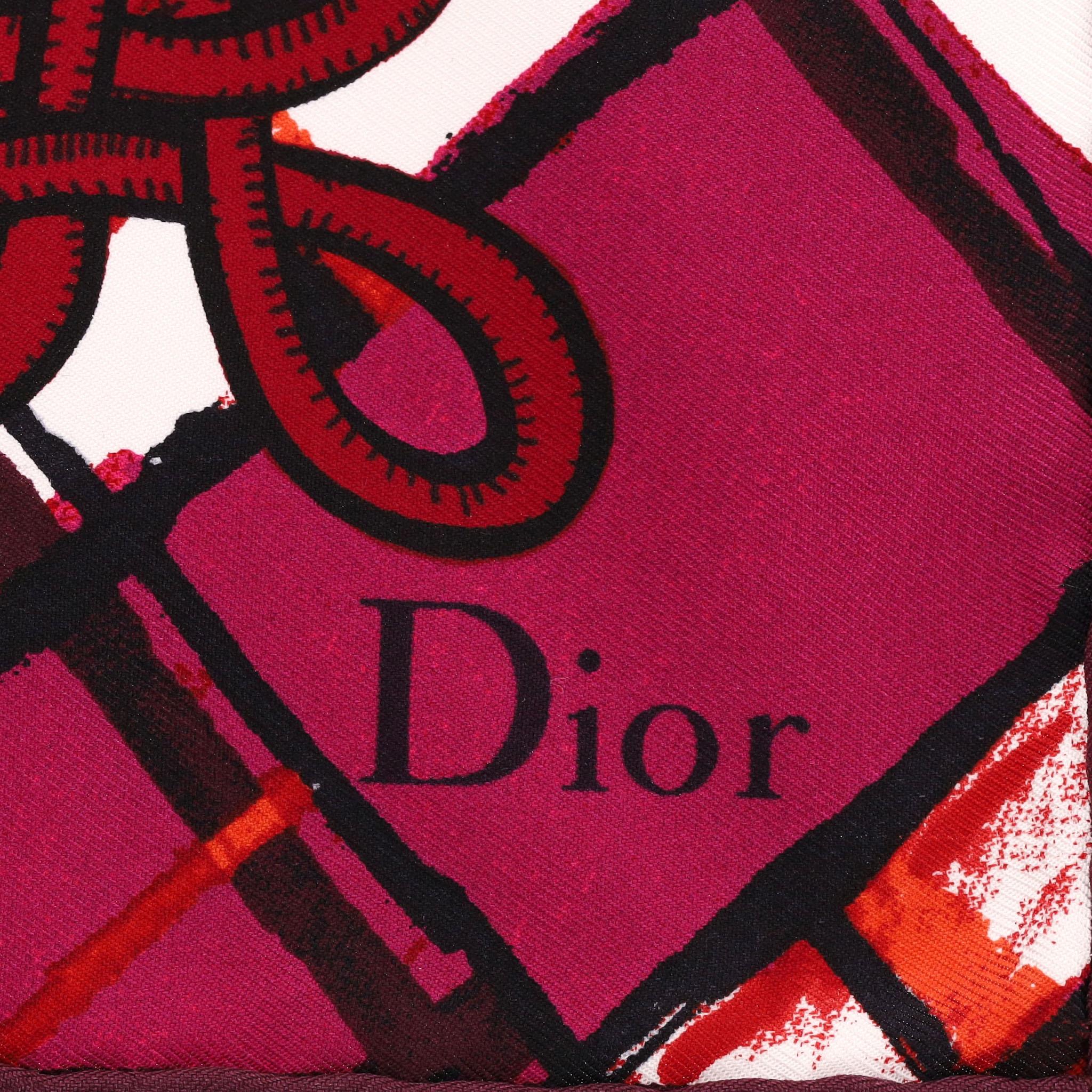 Women's Christian Dior Printed Silk Carre Scarf For Sale