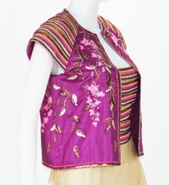 Christian Dior PRINTEMPS-ETE 1980 Numbered Embellished Jacket + Top + Headband