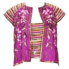 Christian Dior PRINTEMPS-ETE 1980 Numbered Embellished Jacket + Top + Headband