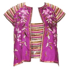 Christian Dior - PRINTEMPS-ETE - Veste embellie numérotée, haut et bandeau, 1980 