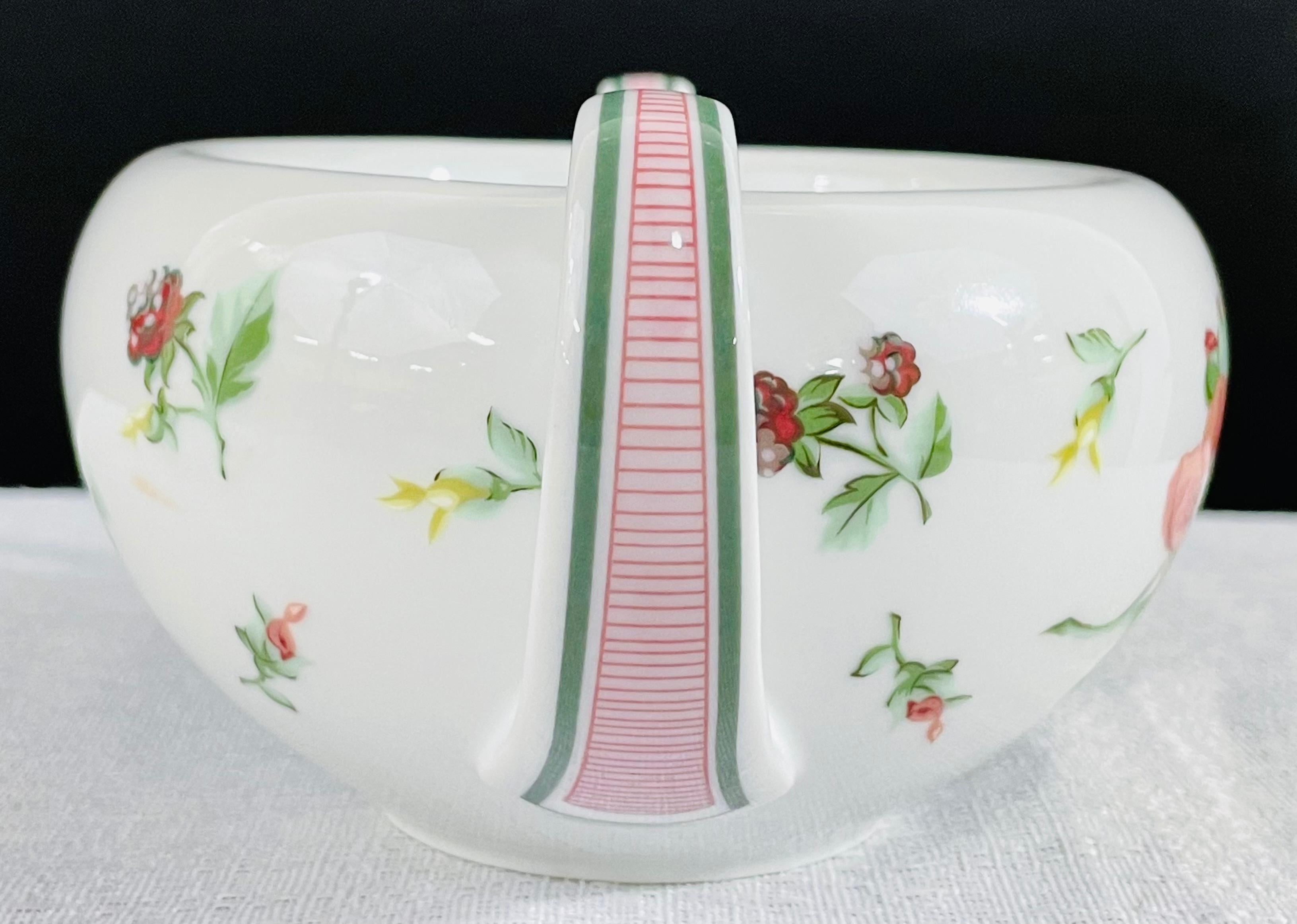 French Christian Dior Provence Collection Porcelain Sugar Bowl and Creamer, Set of 2 For Sale