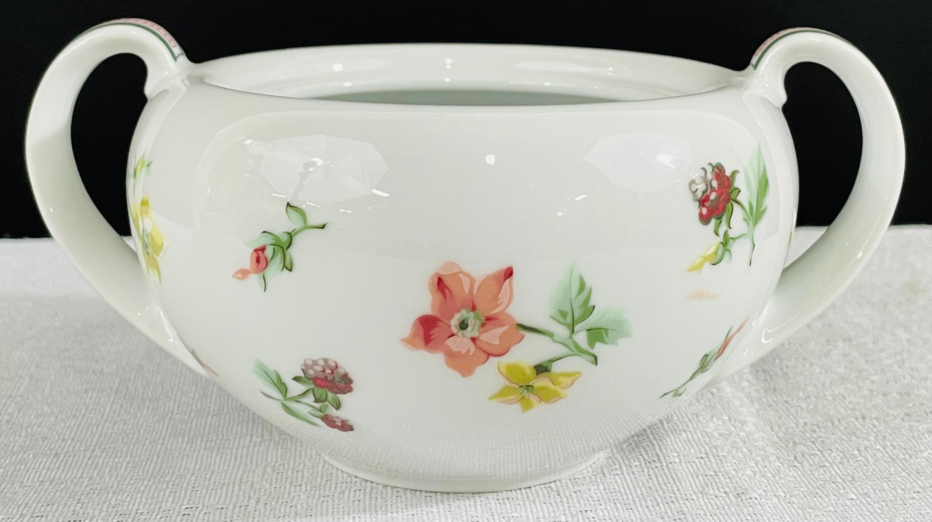 Christian Dior Provence Collection Porcelain Sugar Bowl and Creamer, Set of 2 In Good Condition For Sale In Plainview, NY