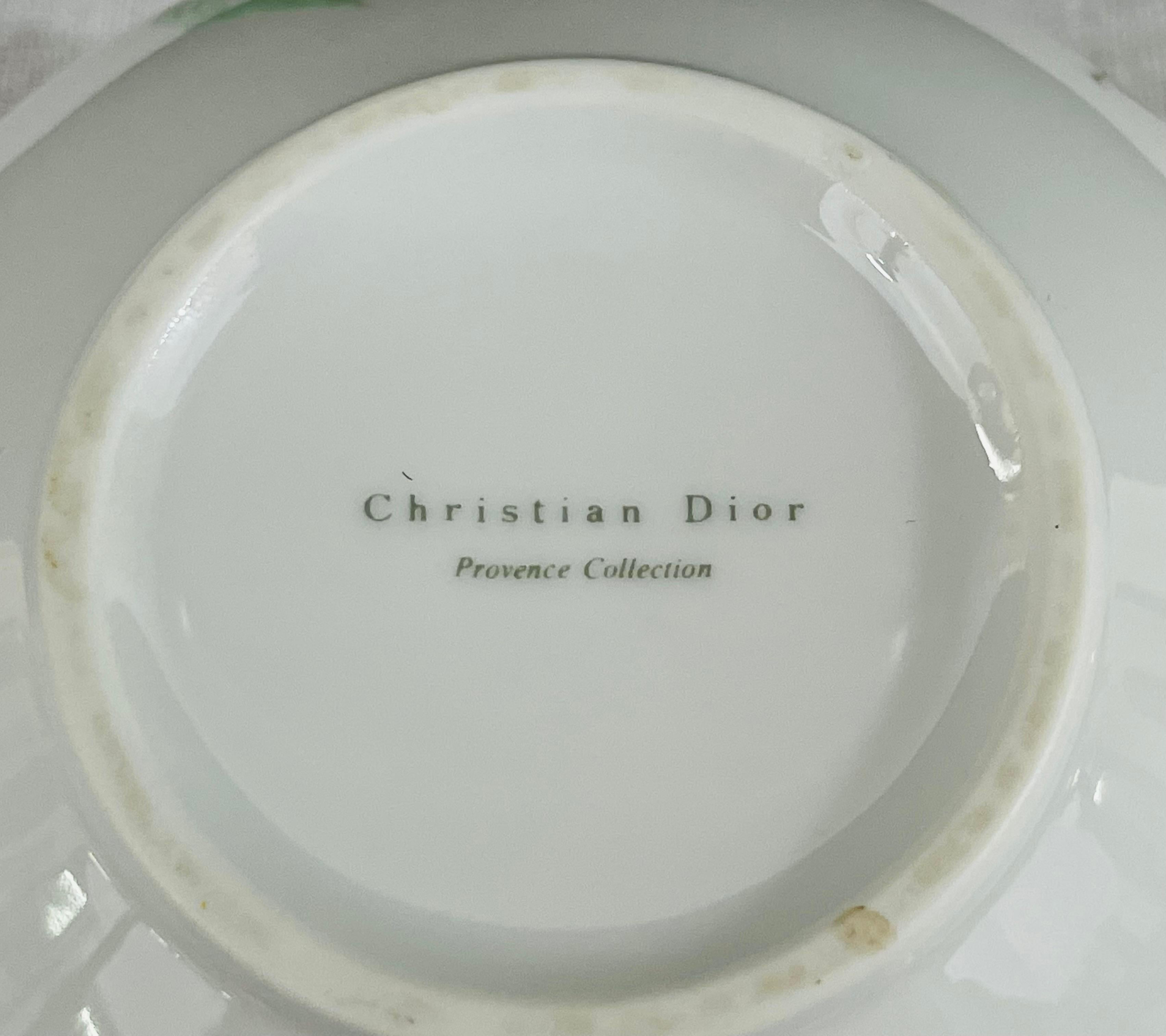 20th Century Christian Dior Provence Collection Porcelain Sugar Bowl and Creamer, Set of 2 For Sale