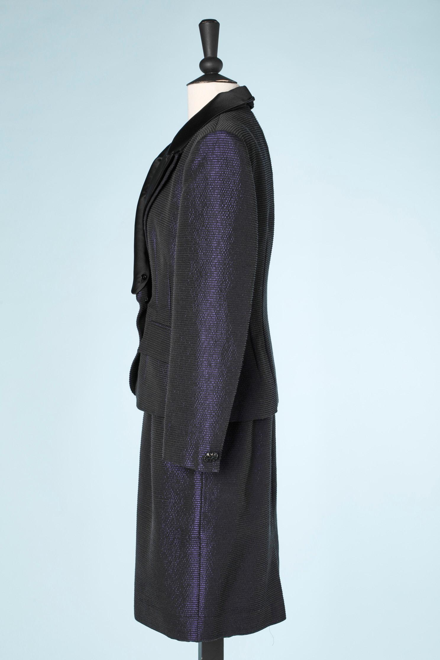Christian Dior purple and black cocktail dress- suit  1