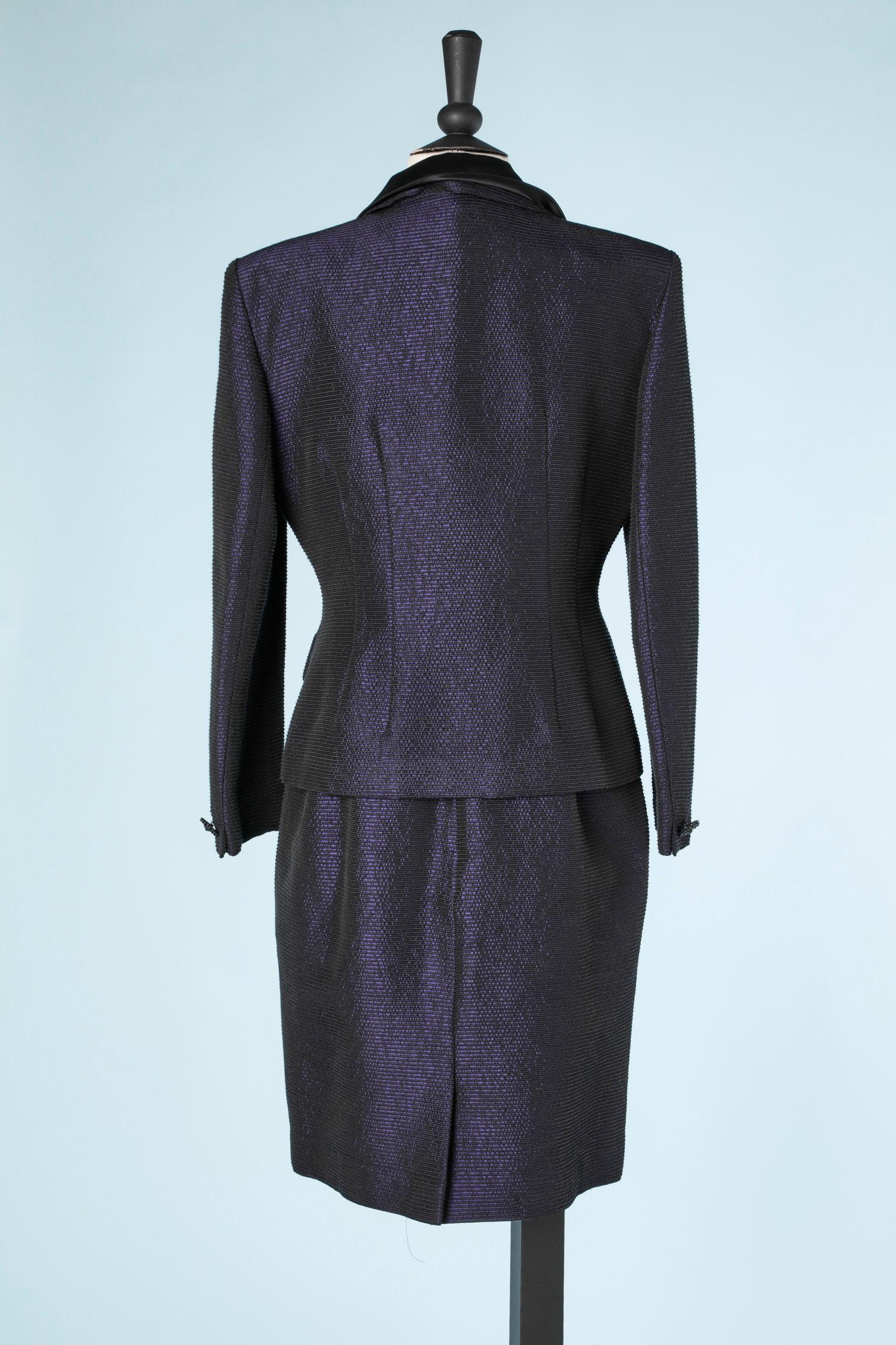 Christian Dior purple and black cocktail dress- suit  2
