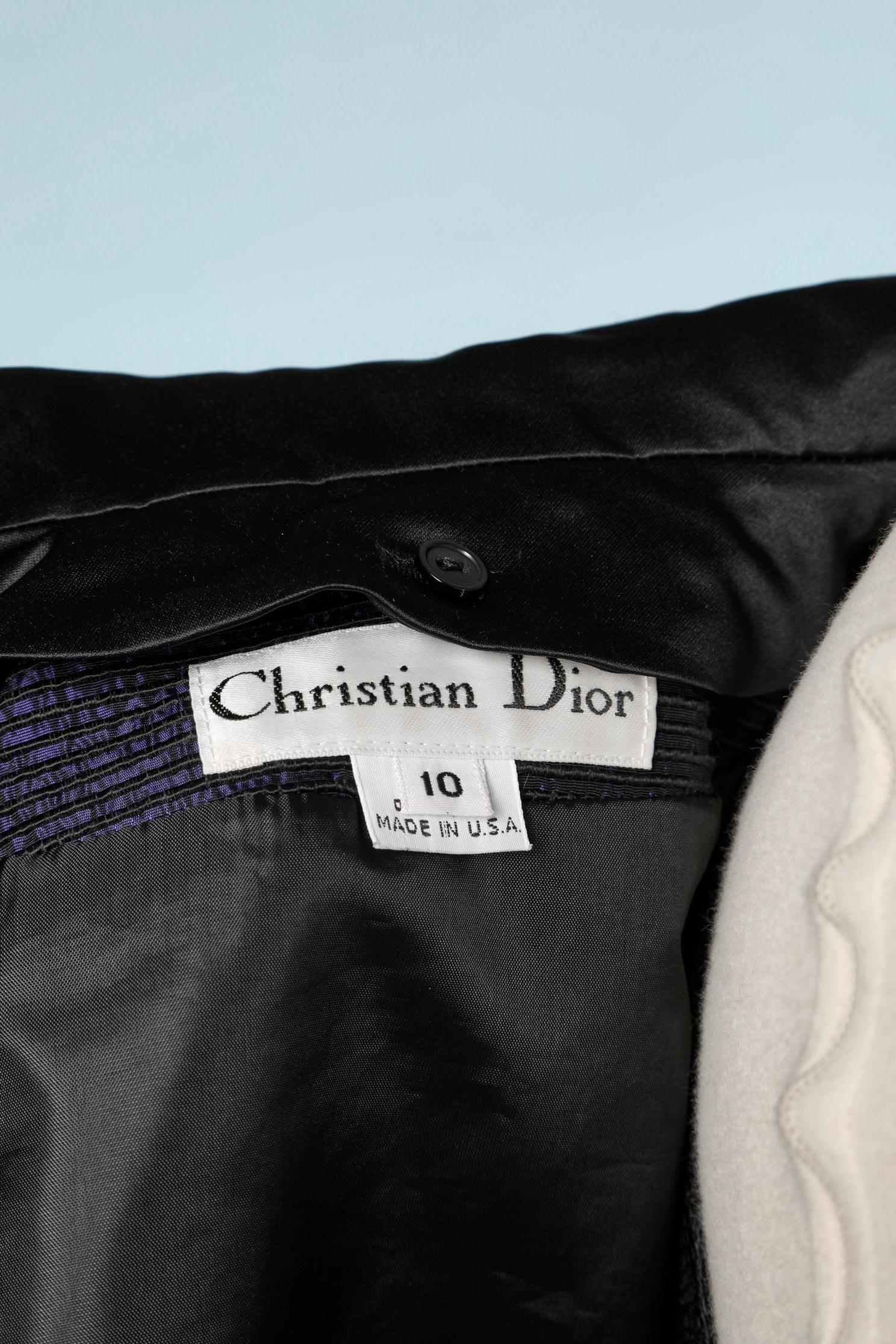 Christian Dior purple and black cocktail dress- suit  3