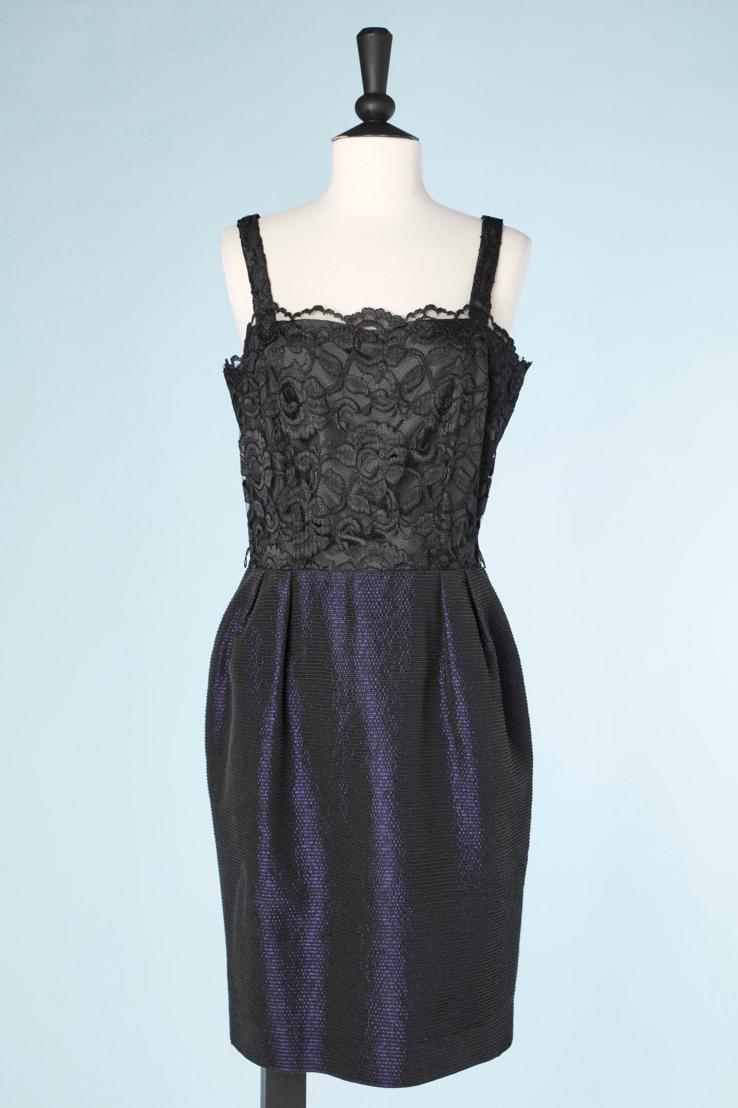 Christian Dior purple and black cocktail dress- suit  4