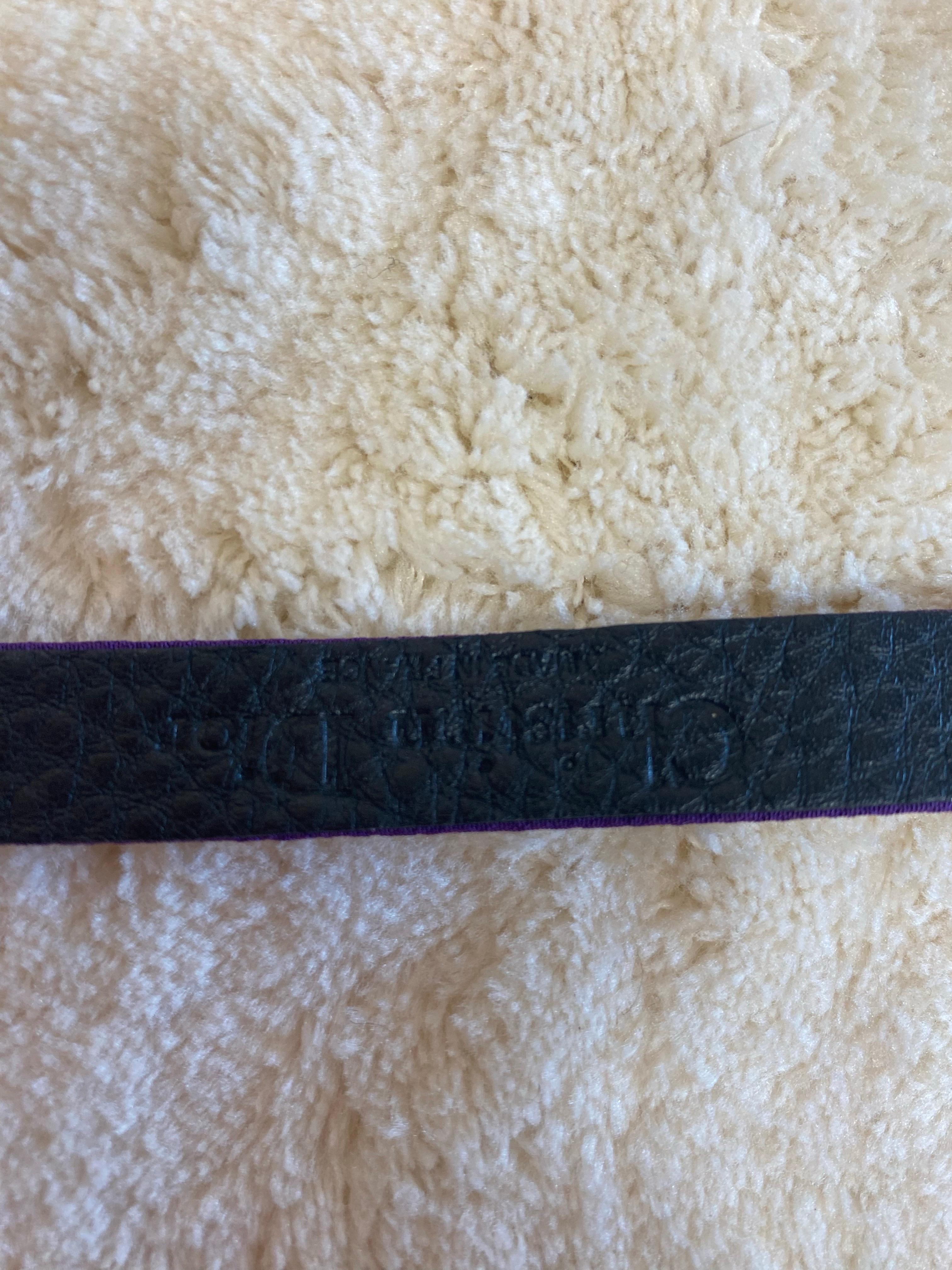 Ceinture violette Christian Dior. en vente 1