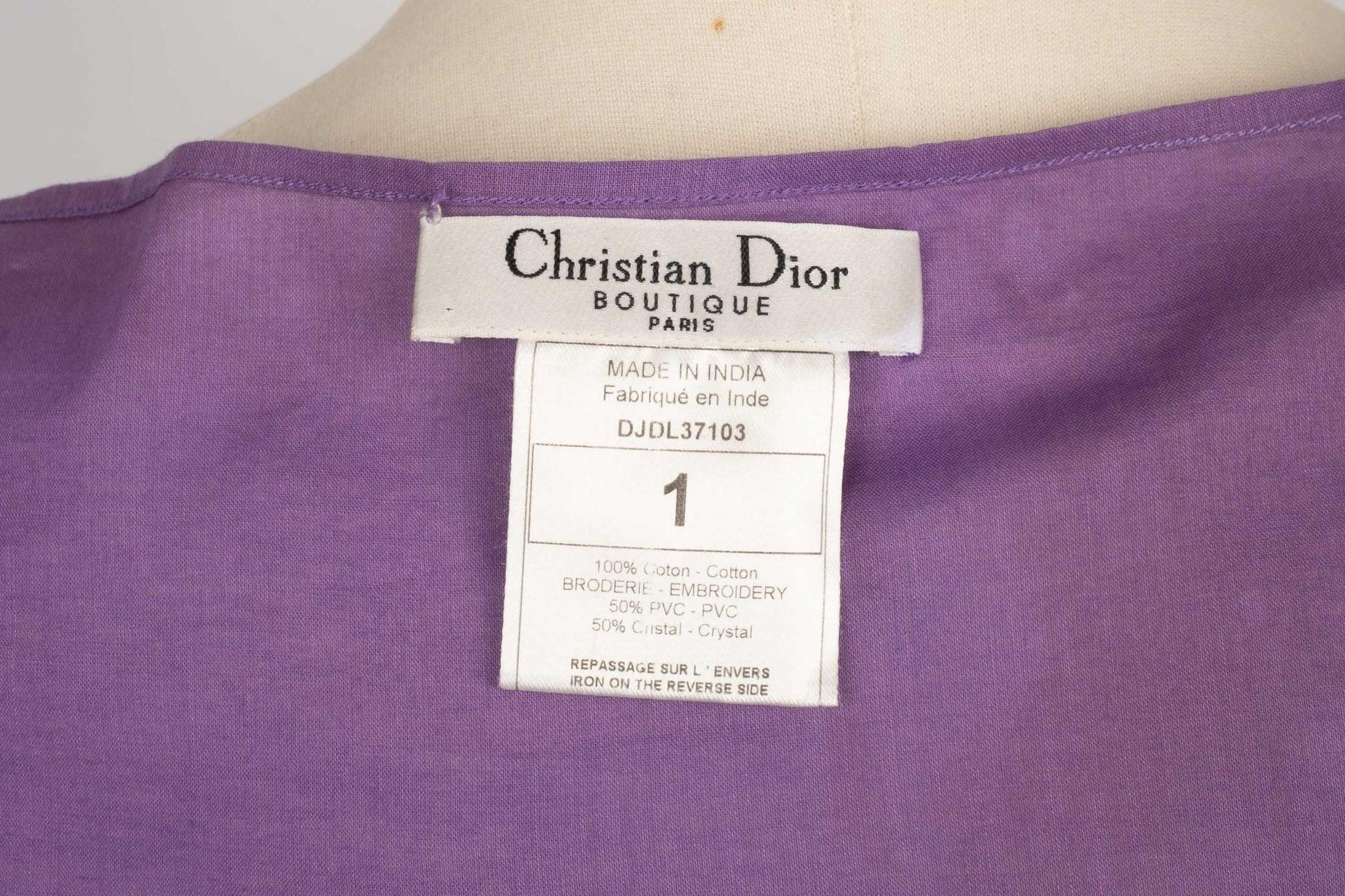 Christian Dior Purple Cotton Beach Skirt 2