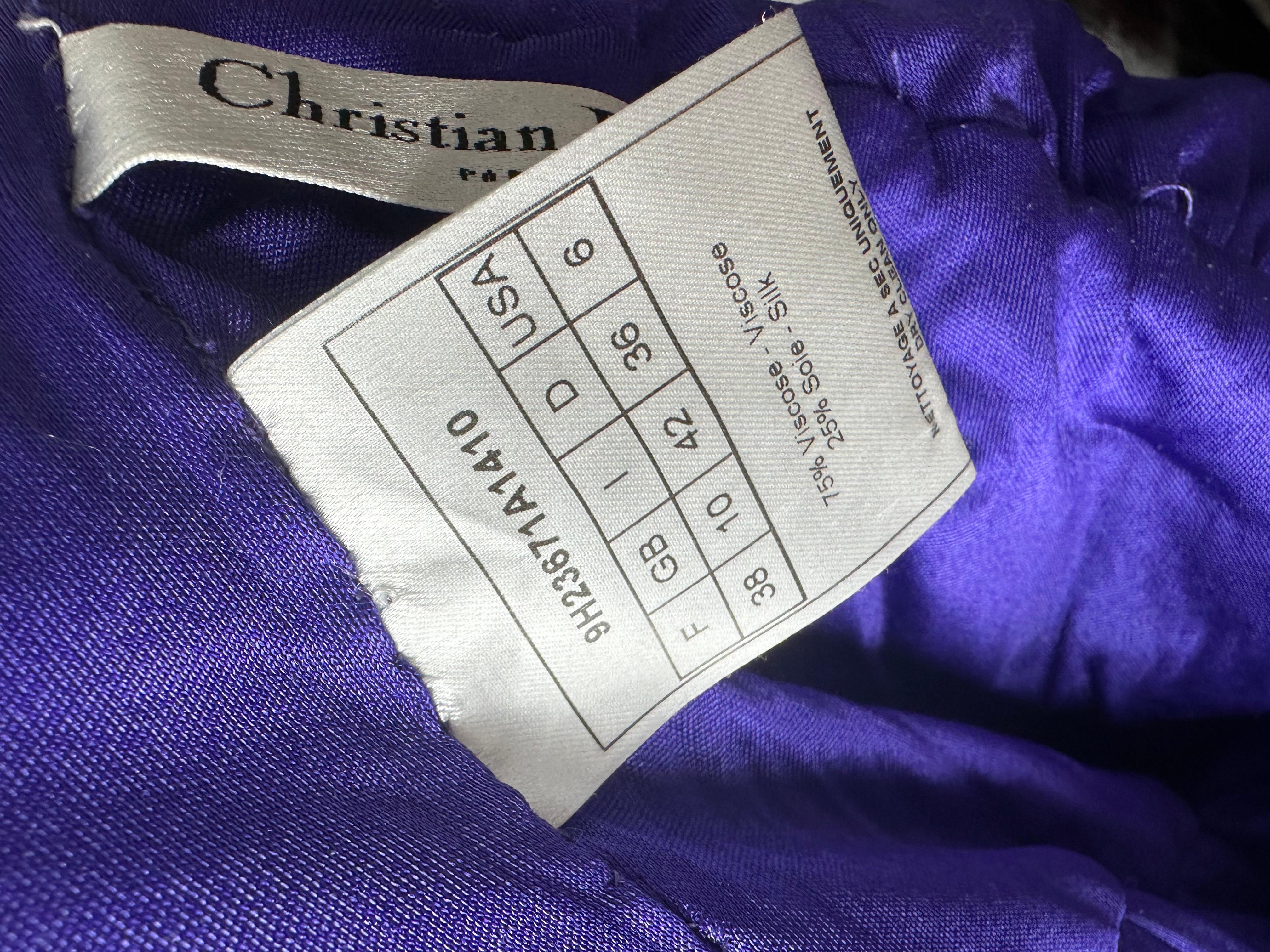 Robe violette Christian Dior en vente 3