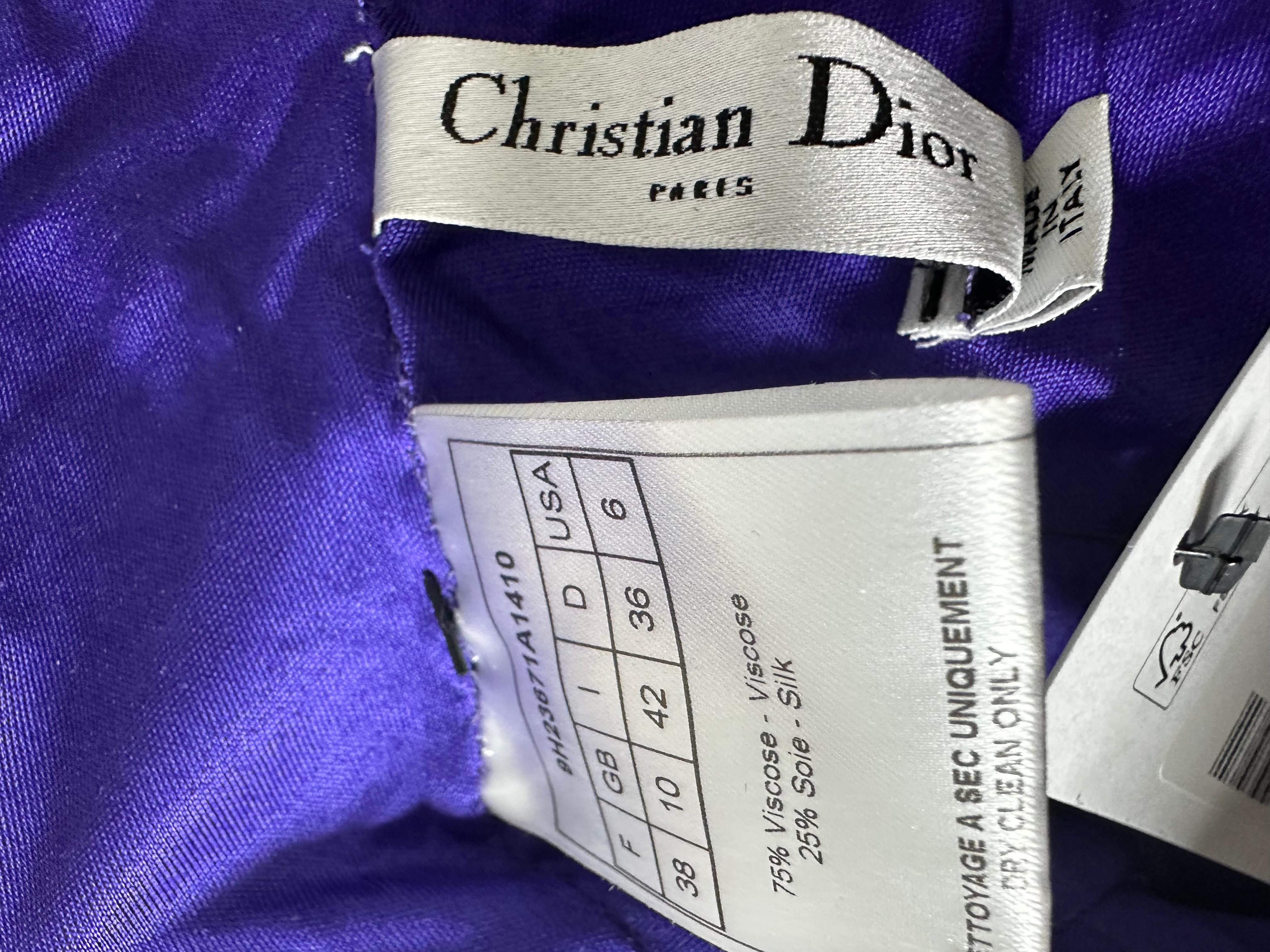 Robe violette Christian Dior en vente 5