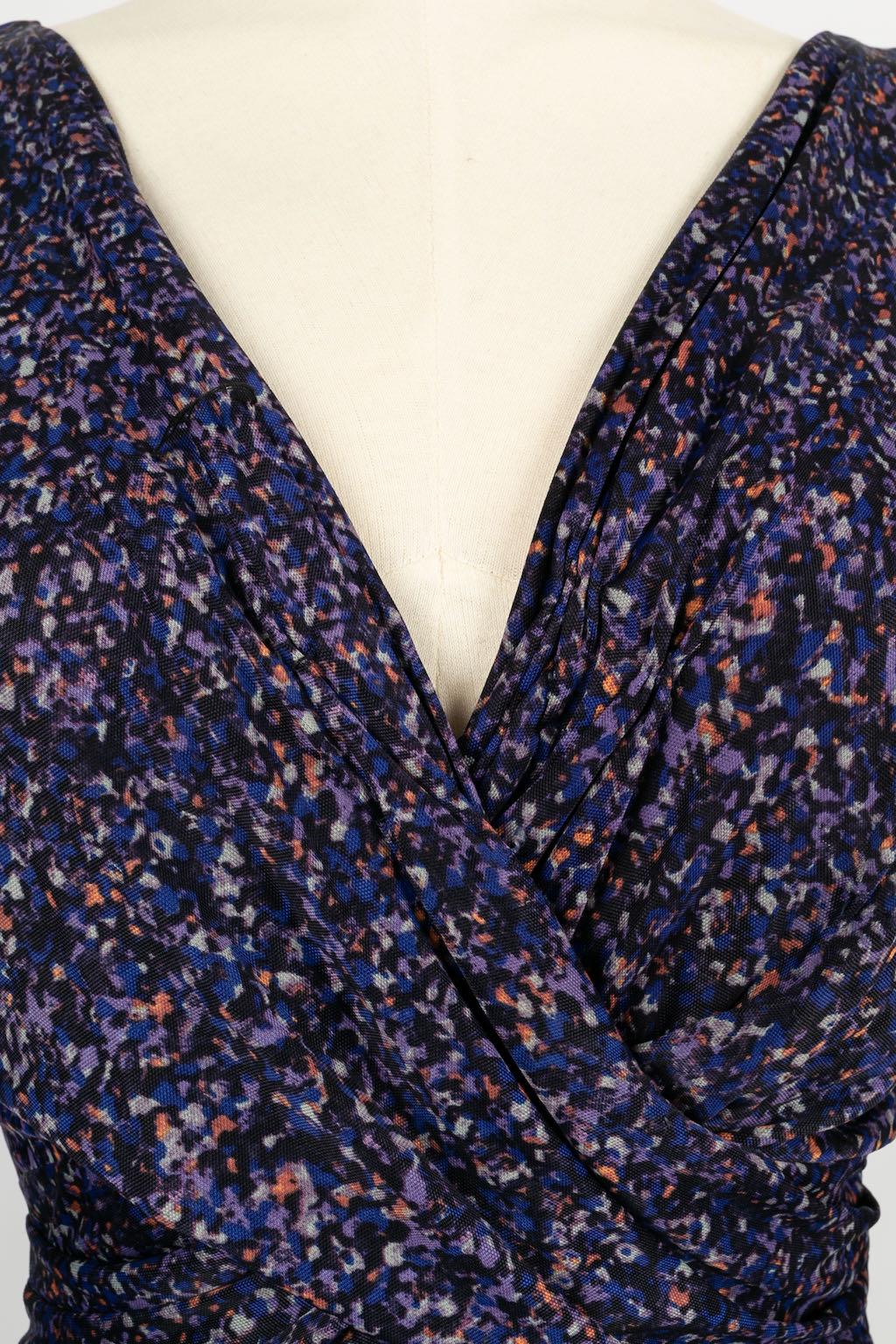 Christian Dior Purple Jersey Dress, Size 38FR For Sale 1