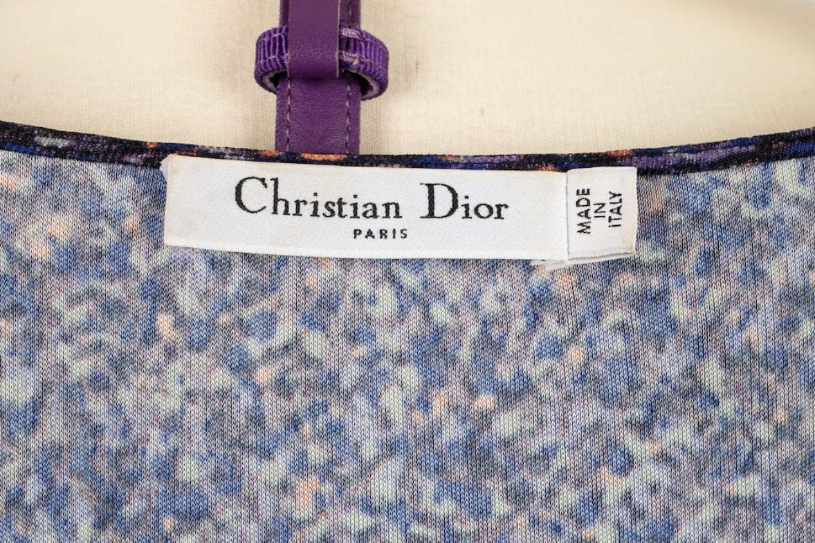 Christian Dior Purple Jersey Dress, Size 38FR For Sale 4