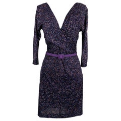 Christian Dior Vestido de Jersey Morado, Talla 38FR