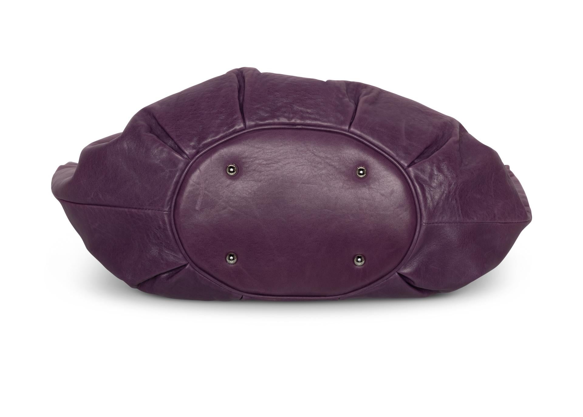  Christian Dior Purple Leather Babe Bag, 2008 In Excellent Condition For Sale In Boca Raton, FL