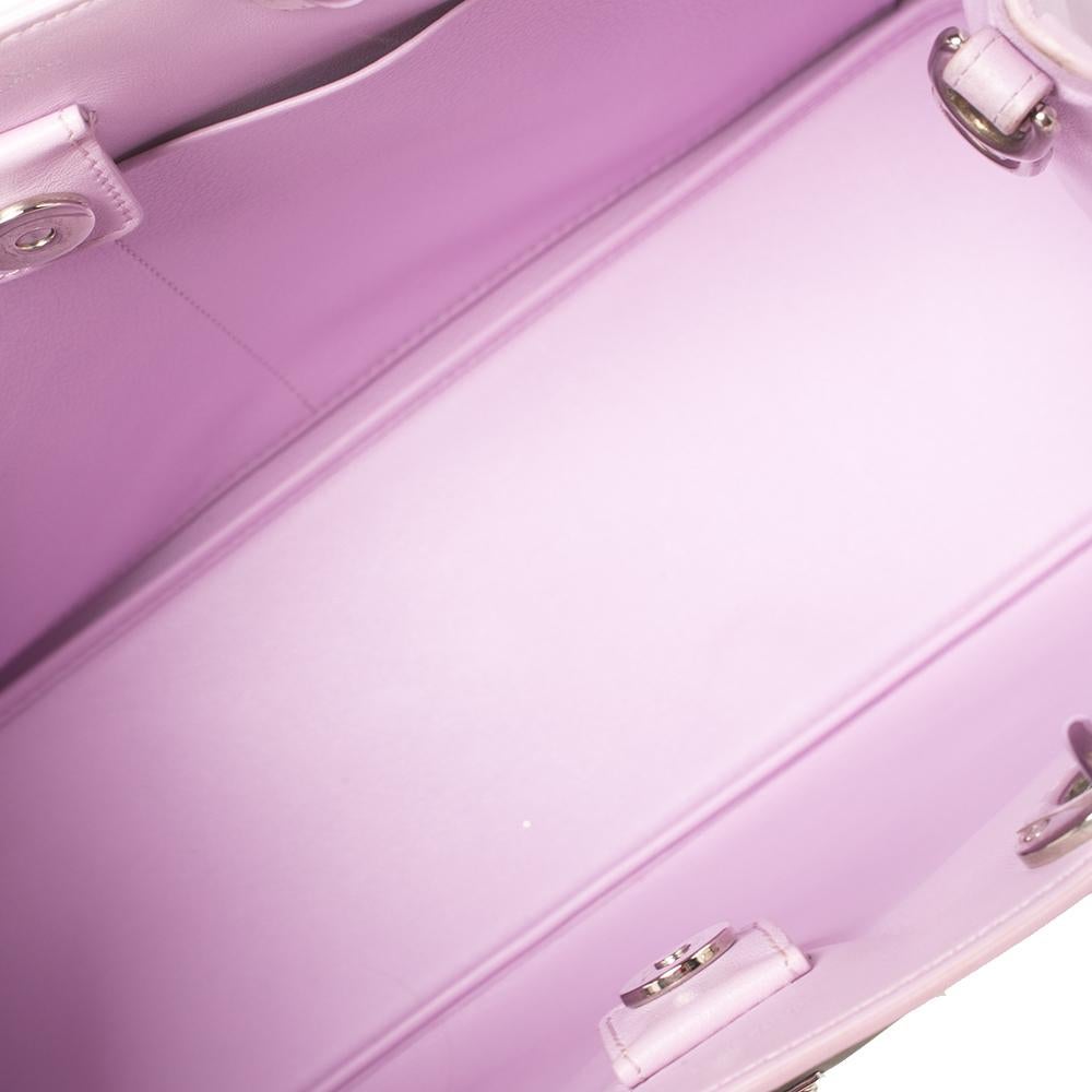 Christian Dior Purple Leather Diorissimo Pocket Tote Bag 5