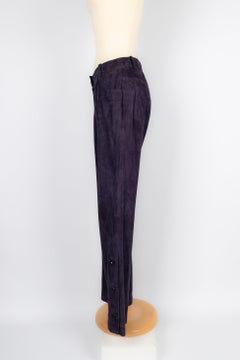 Christian Dior Purple Suede Pants