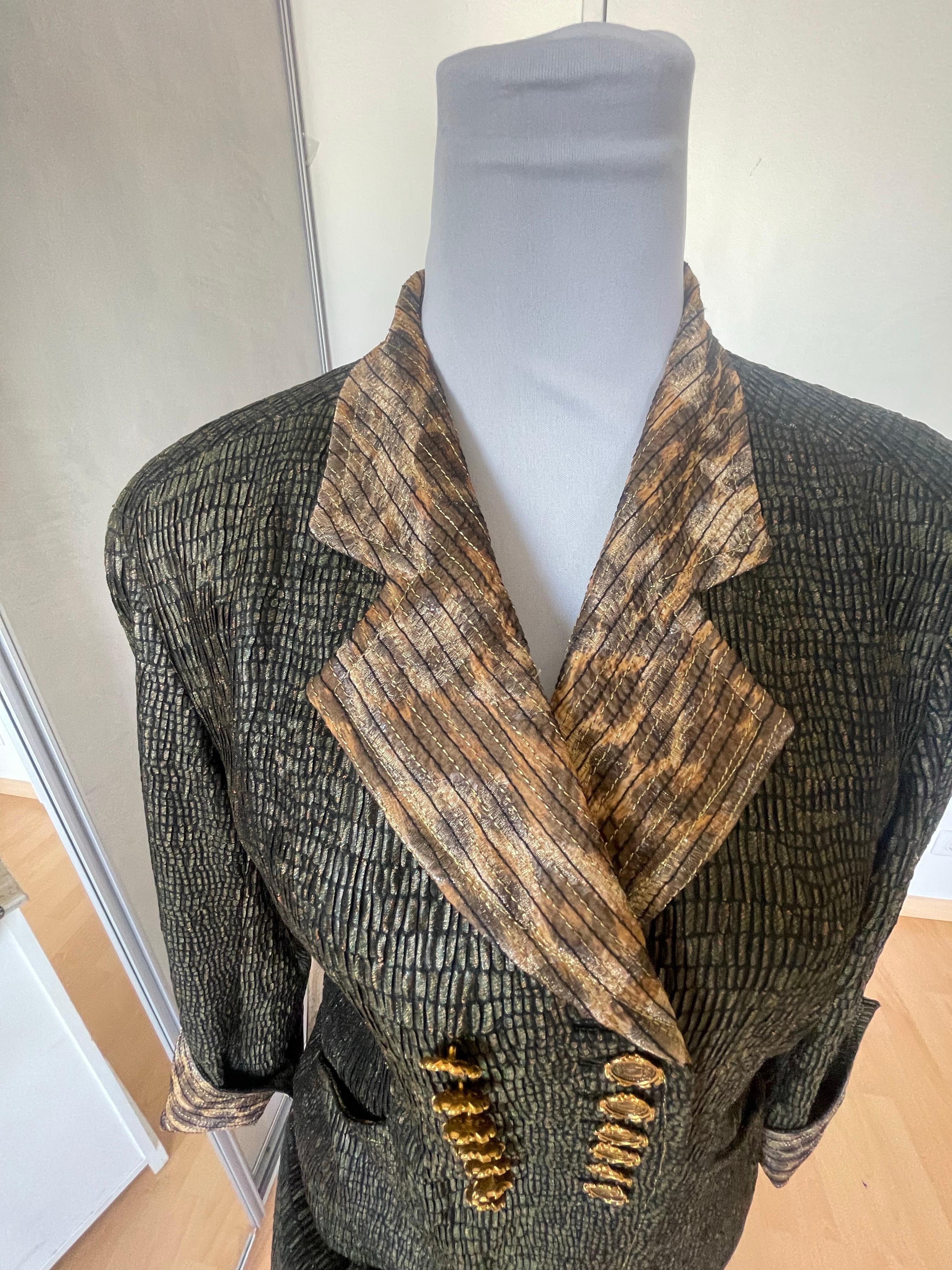 Nero Christian Dior Abito in stile pitone e leopardo. in vendita