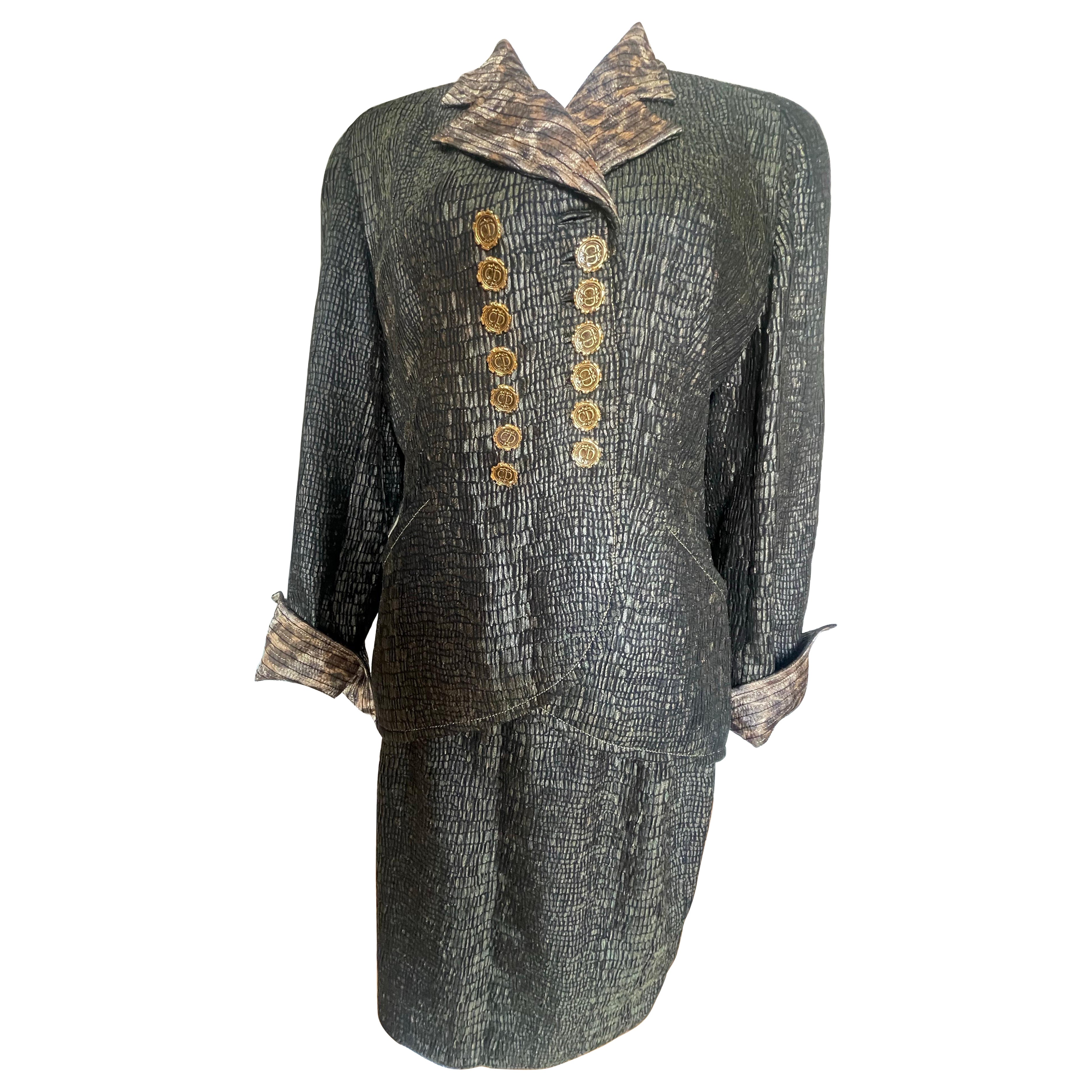 Christian Dior Abito in stile pitone e leopardo. in vendita