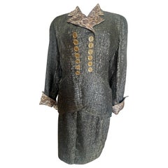 CHRISTIAN DIOR Python and leopard style suit.