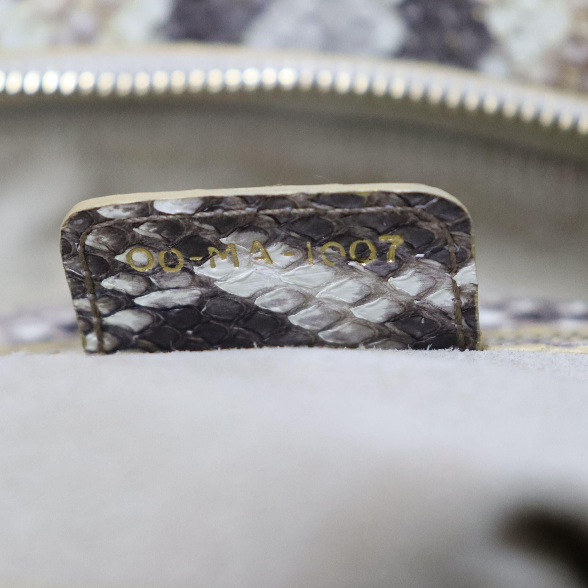 Christian Dior Python Frame Pocket Satchel 3