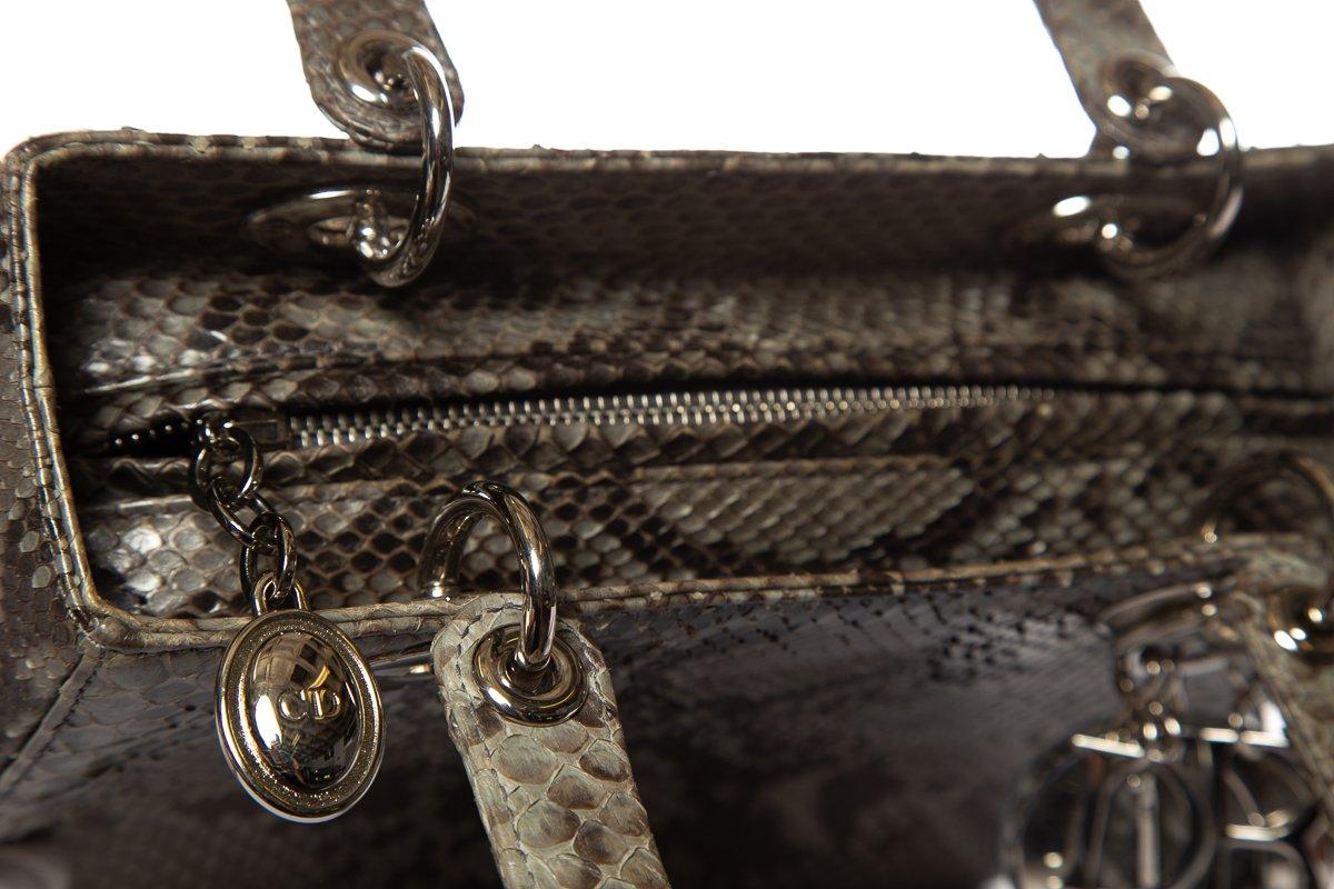 CHRISTIAN DIOR  Python Lady Dior Bag For Sale 2
