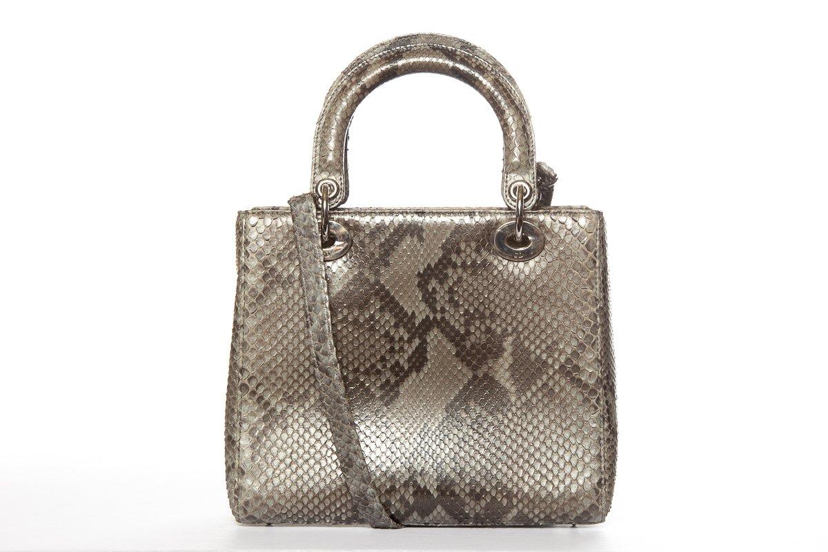 CHRISTIAN DIOR  Python Lady Dior Bag For Sale 1