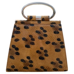 Borsa Christian Dior in pelle di pitone con manico superiore, disegnata da John Galliano, fine anni ’90
