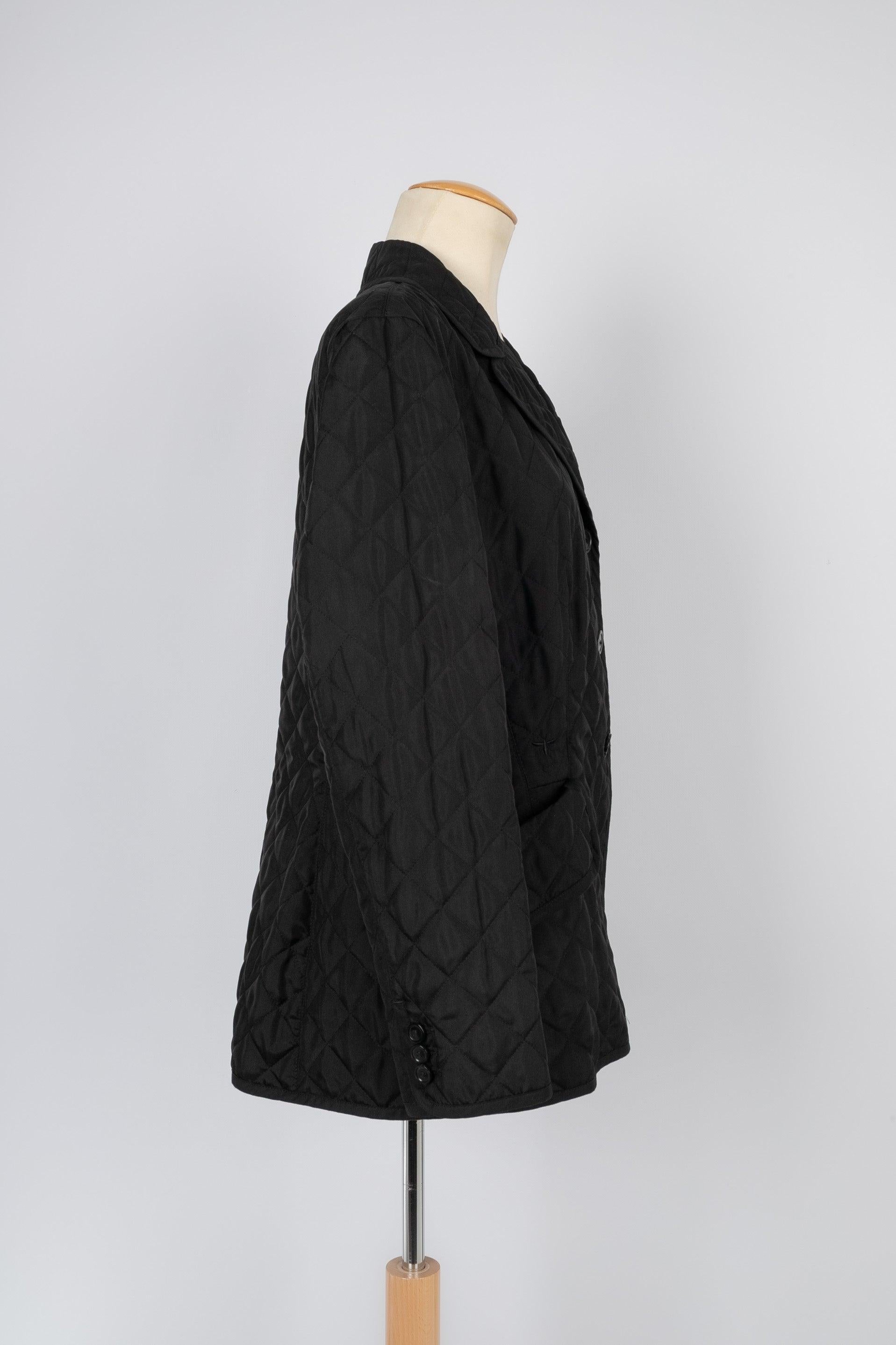 Women's Christian Dior Quilted Black Silk Jacket