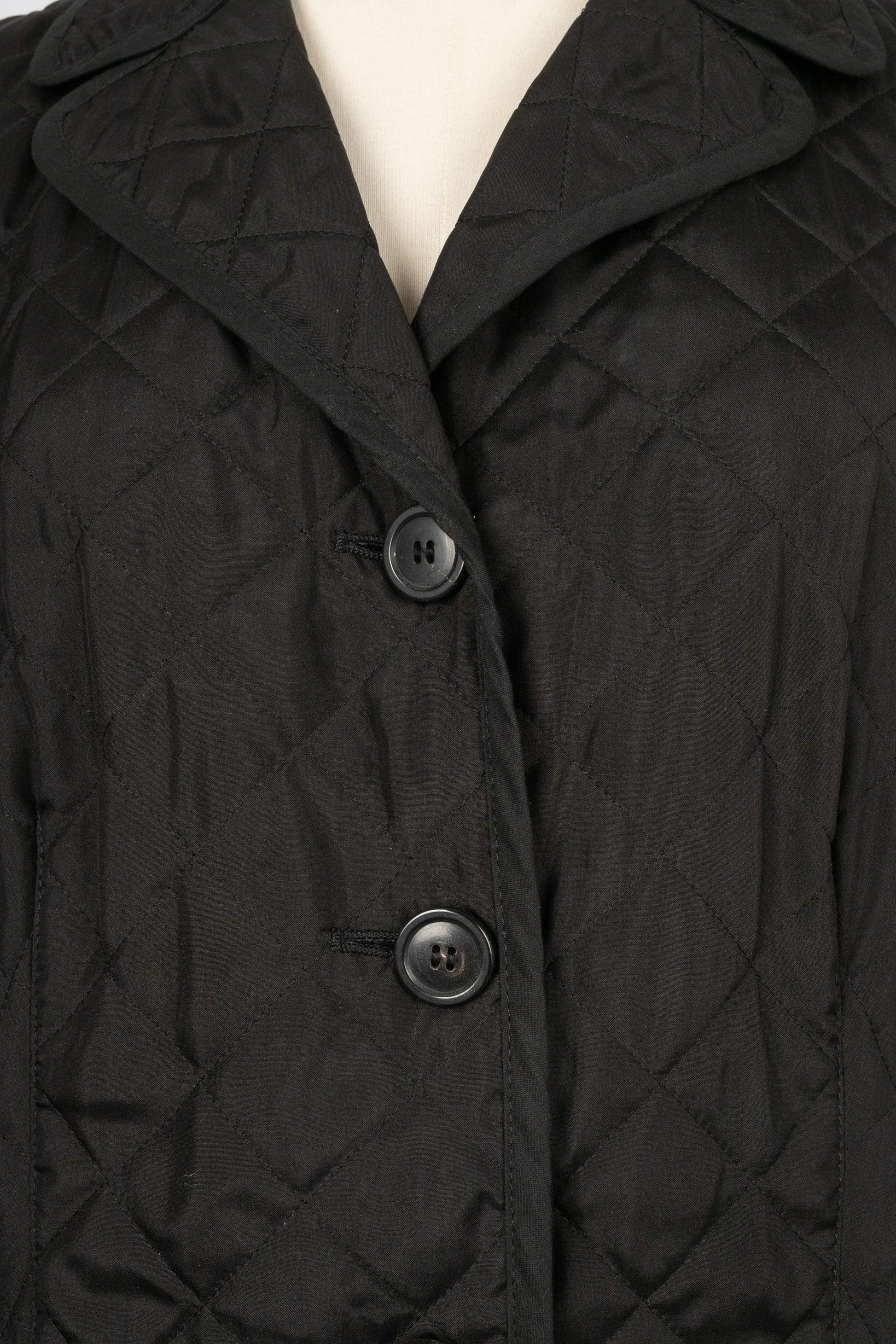 Christian Dior Quilted Black Silk Jacket 1
