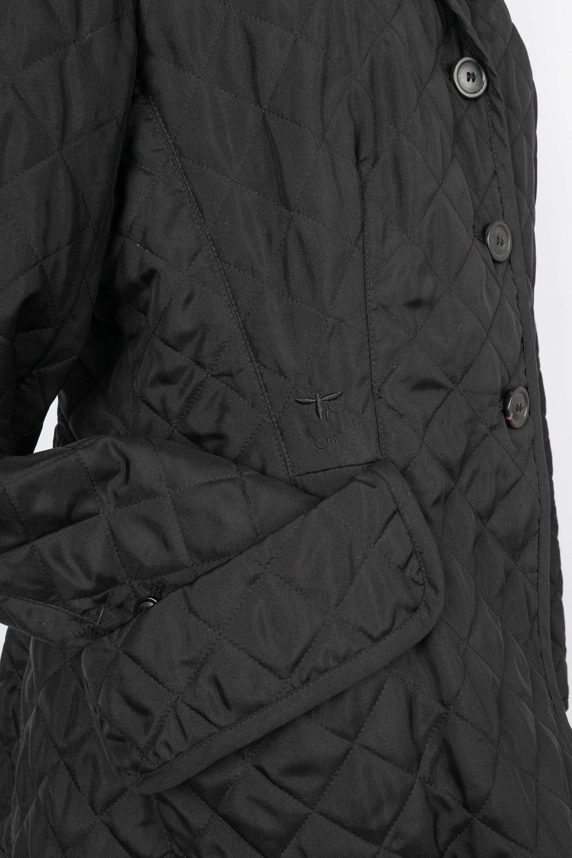 Christian Dior Quilted Black Silk Jacket 3