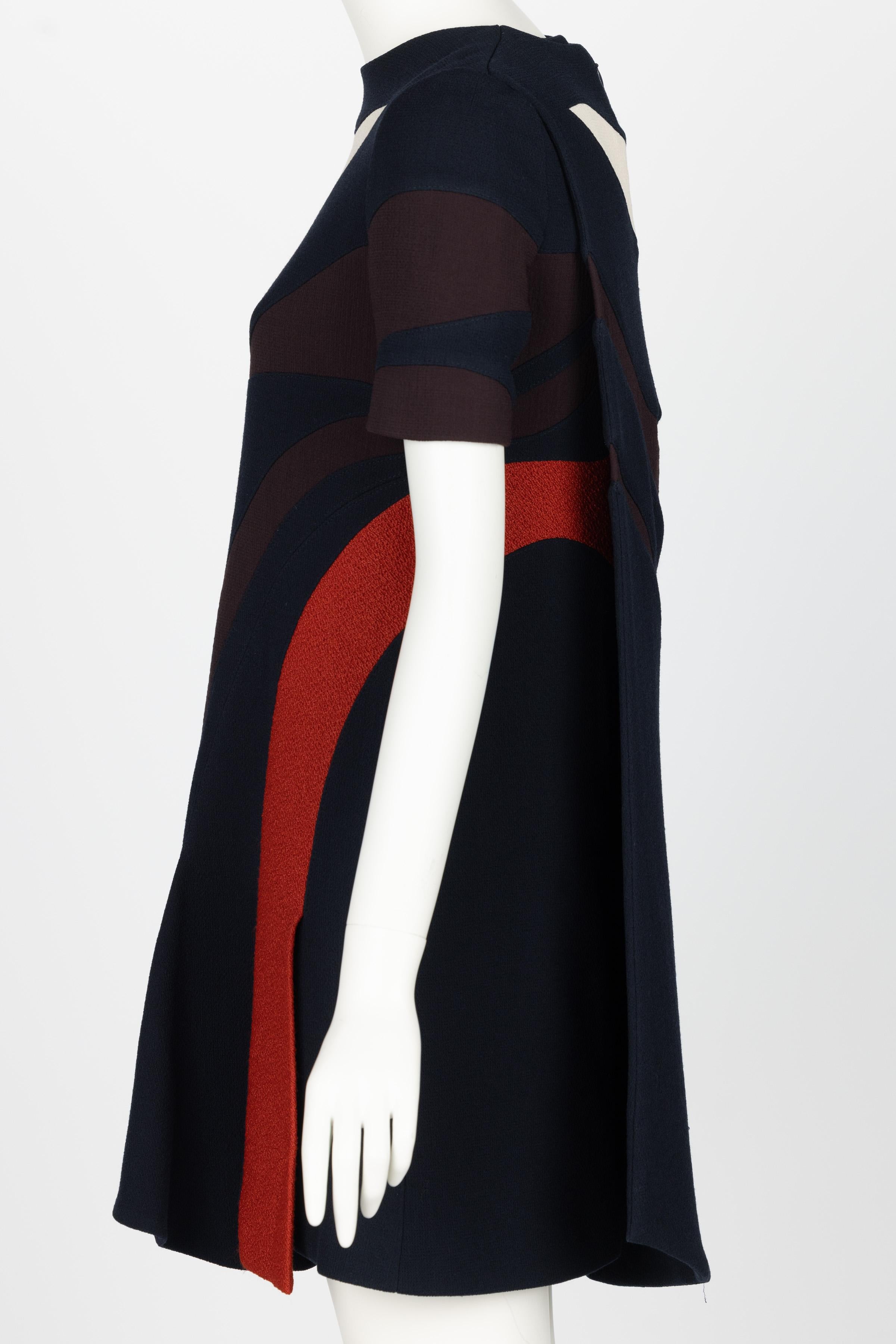 Christian Dior Raf Simmons Abstract Stripe Dress Runway Fall 2015  1