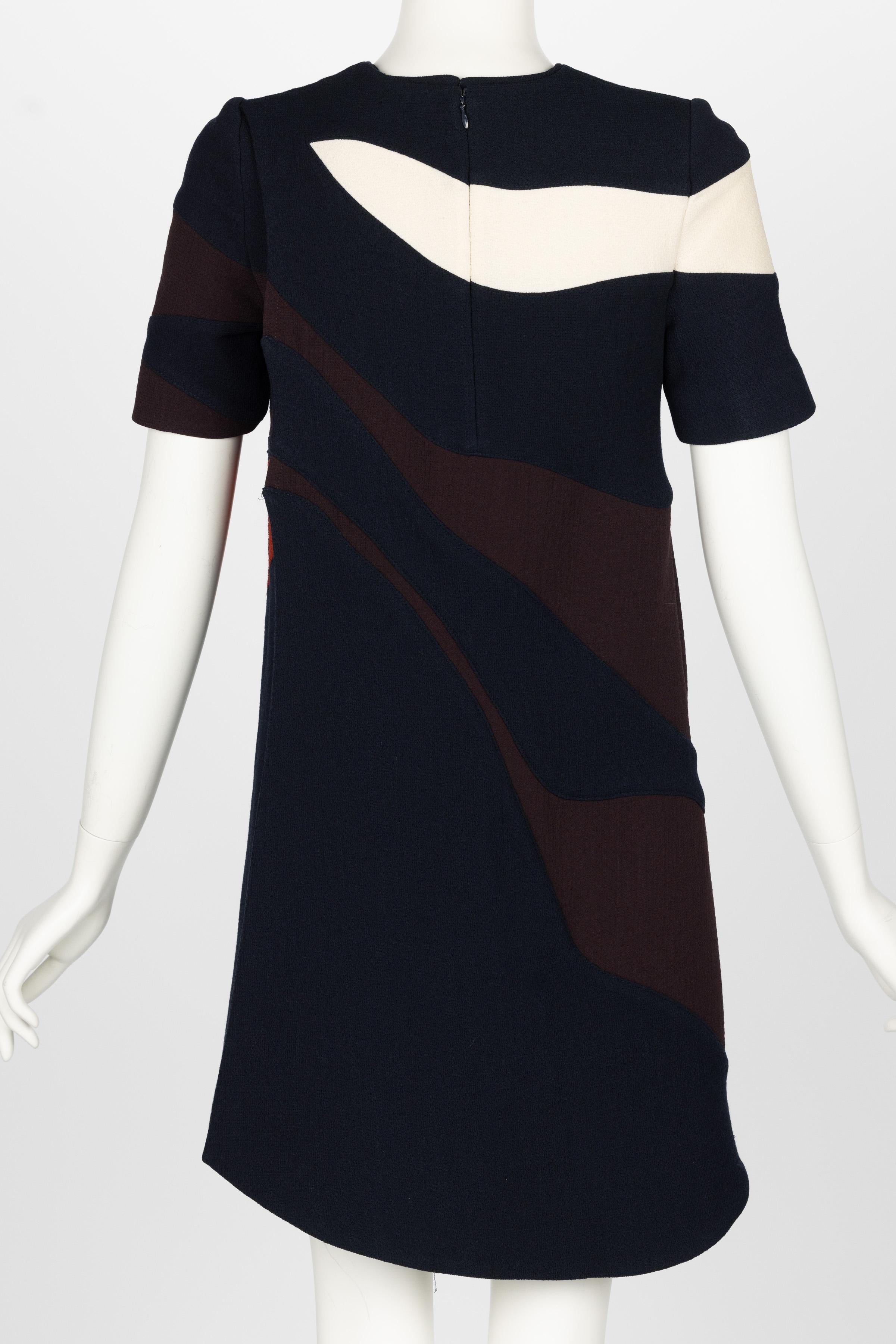 Christian Dior Raf Simmons Abstract Stripe Dress Runway Fall 2015  5