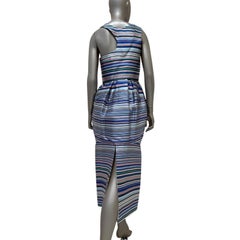 Christian Dior Raf Simons 2014 Striped Silk Dress 38
