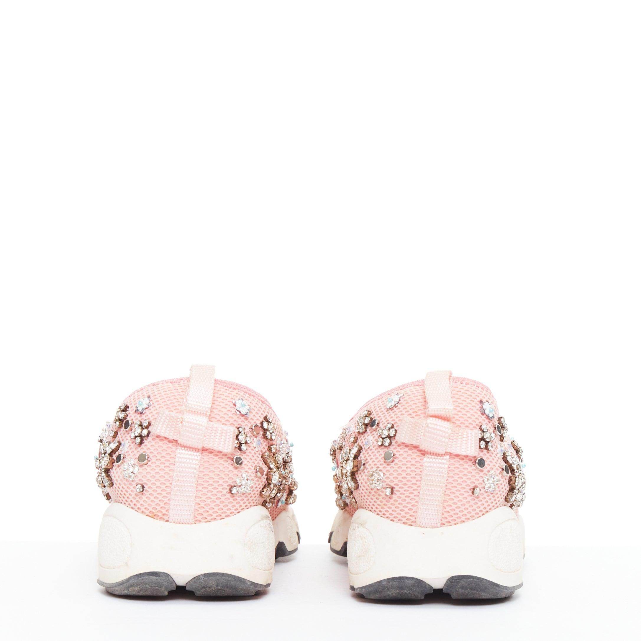 CHRISTIAN DIOR Raf Simons for Christian Dior 2019 Fushion pink embellished dad sneakers EU35.5 Pour femmes en vente