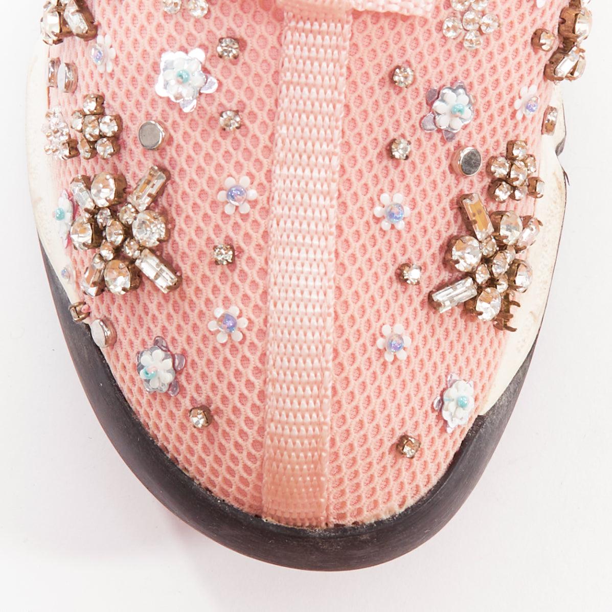CHRISTIAN DIOR Raf Simons for Christian Dior 2019 Fushion pink embellished dad sneakers EU35.5 en vente 1