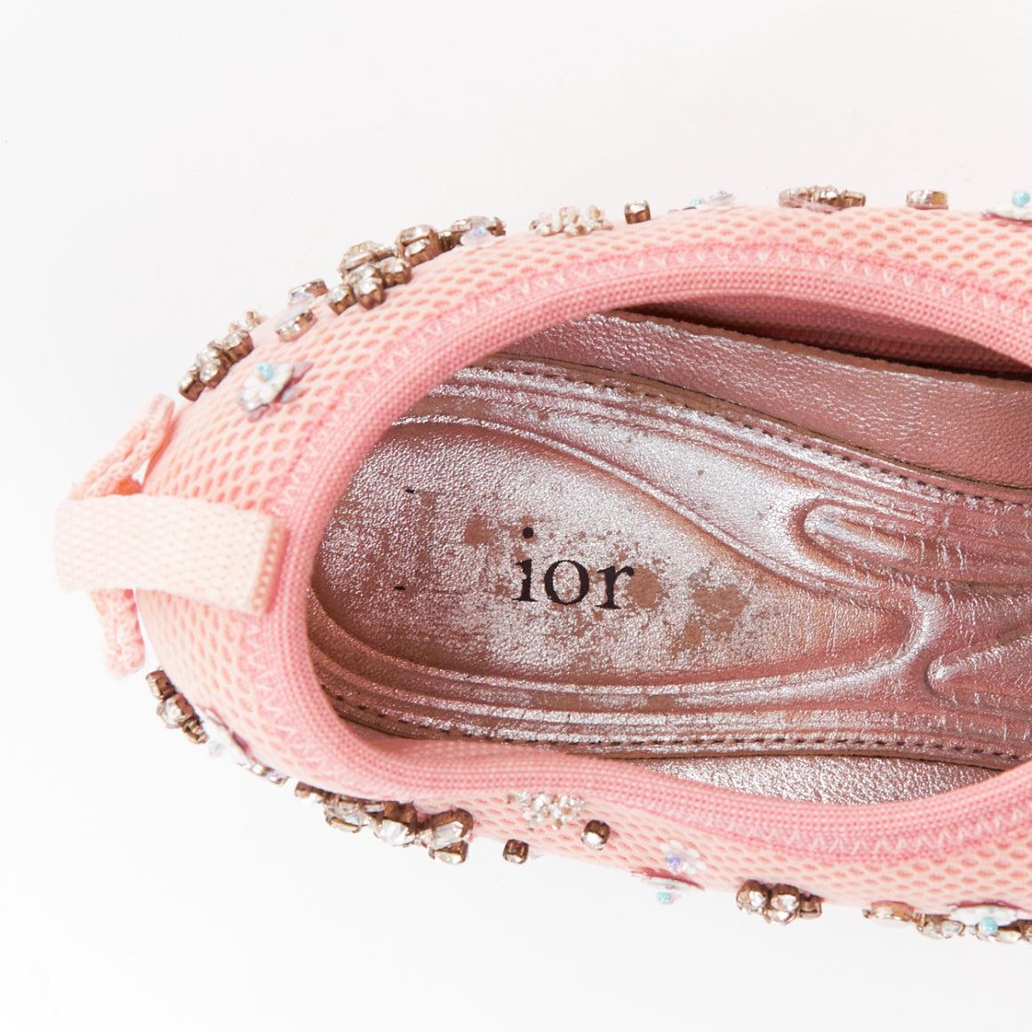 CHRISTIAN DIOR Raf Simons for Christian Dior 2019 Fushion pink embellished dad sneakers EU35.5 en vente 4