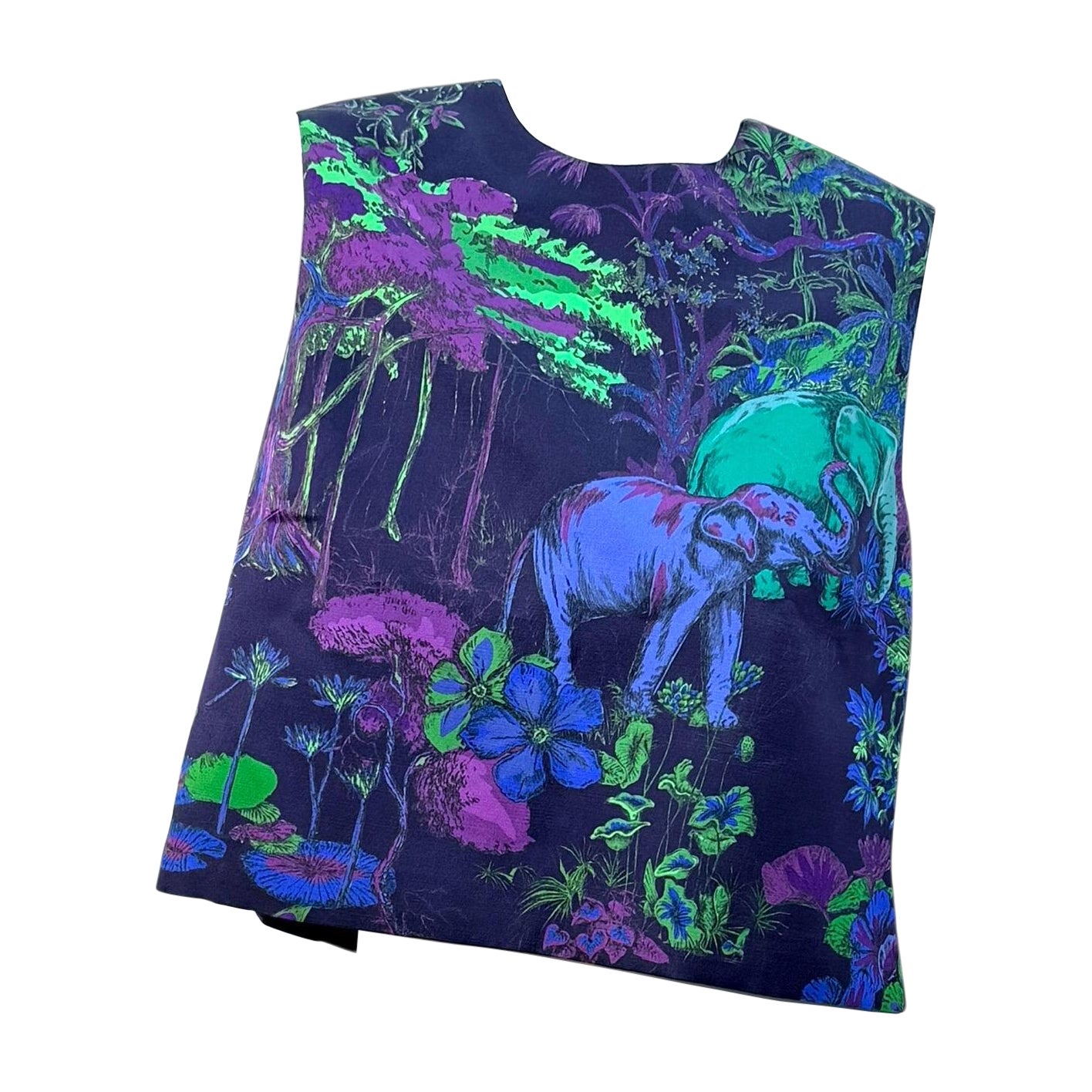 Christian Dior Raf Simons Jungle Elephant Print Top, c. 2014–2015 For Sale