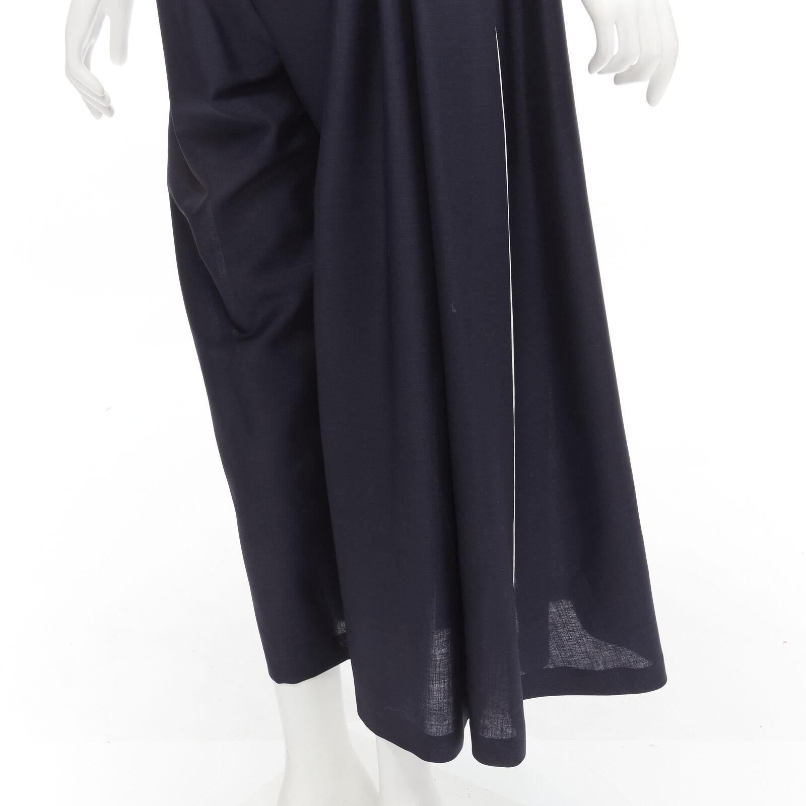 CHRISTIAN DIOR Raf Simons navy asymmetrical leg strapless corset jumpsuit FR36 S For Sale 5