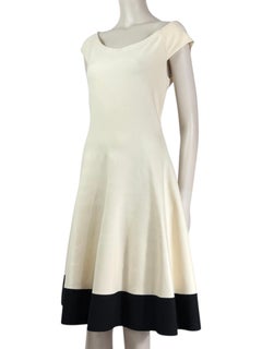 Christian Dior Raf Simons for Christian Dior Raf Simons for Christian Dior Raf Simons for Christian Dior Resort 2016 Wool beige black dress