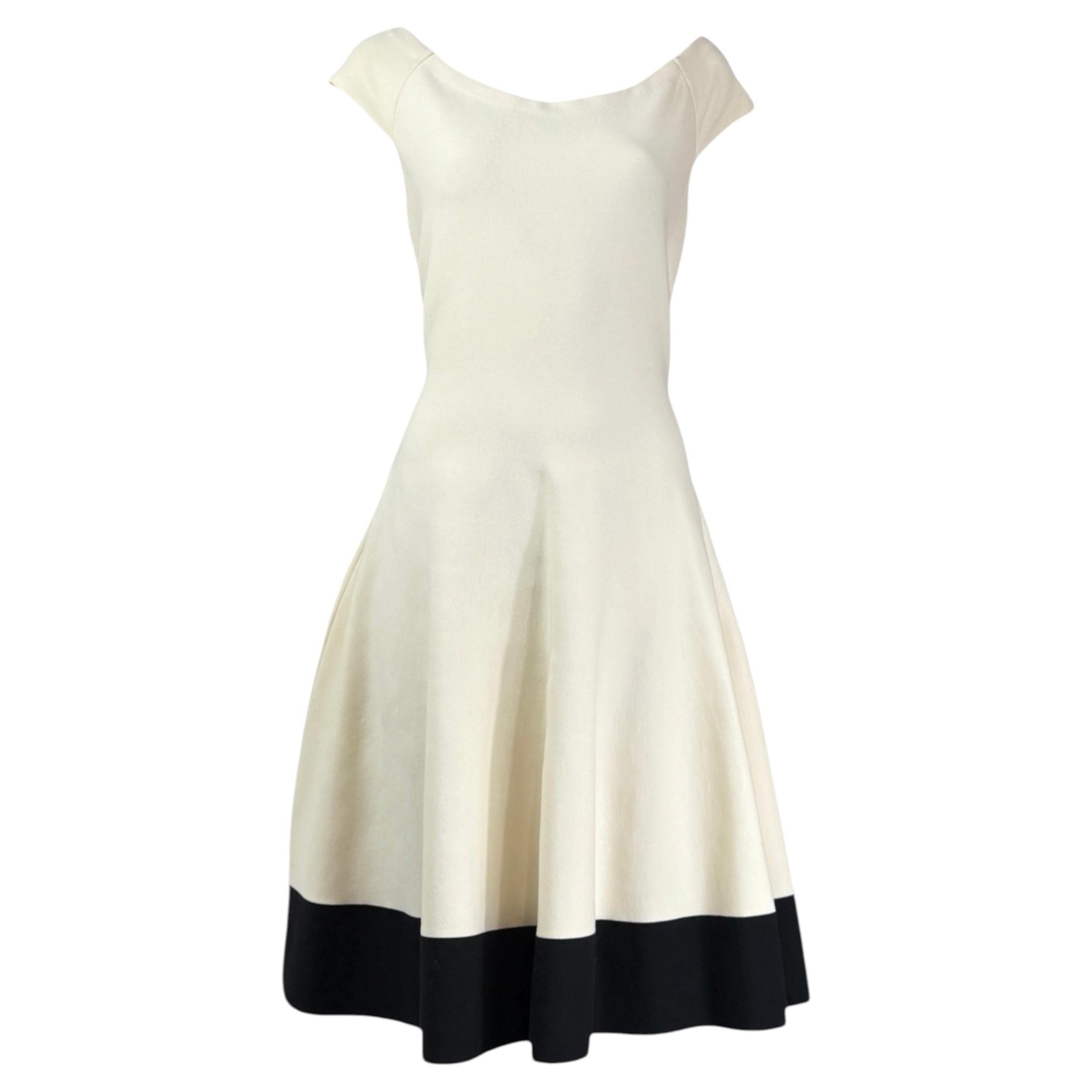 Christian Dior Raf Simons Resort 2016 Wool beige black dress